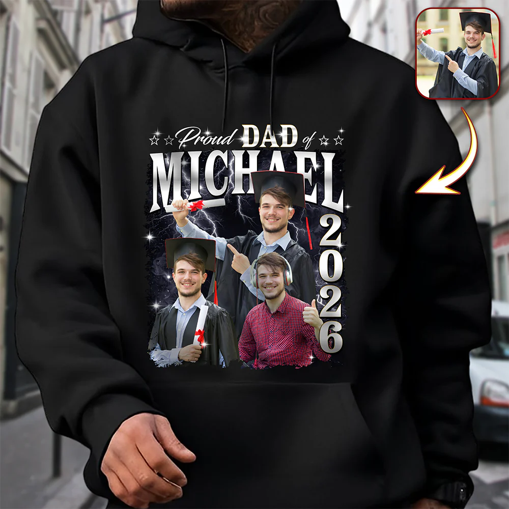 Custom Photo Proud Family Of 2026 Graduation Dark Shirt HA75 920482 - Image 2