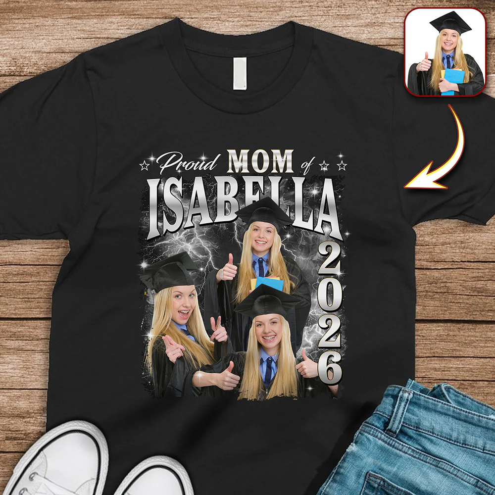 Custom Photo Proud Family Of 2026 Graduation Dark Shirt HA75 920482 - Image 3