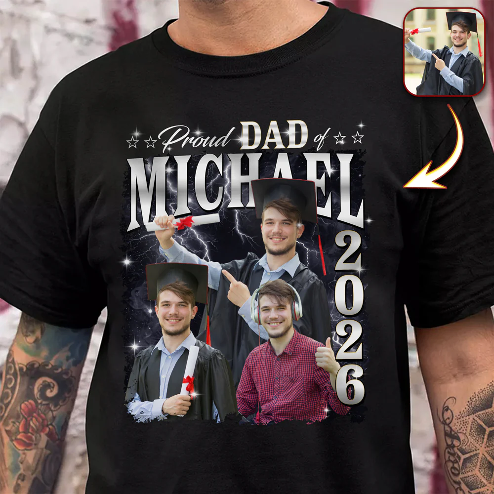 Custom Photo Proud Family Of 2026 Graduation Dark Shirt HA75 920482 - Image 5