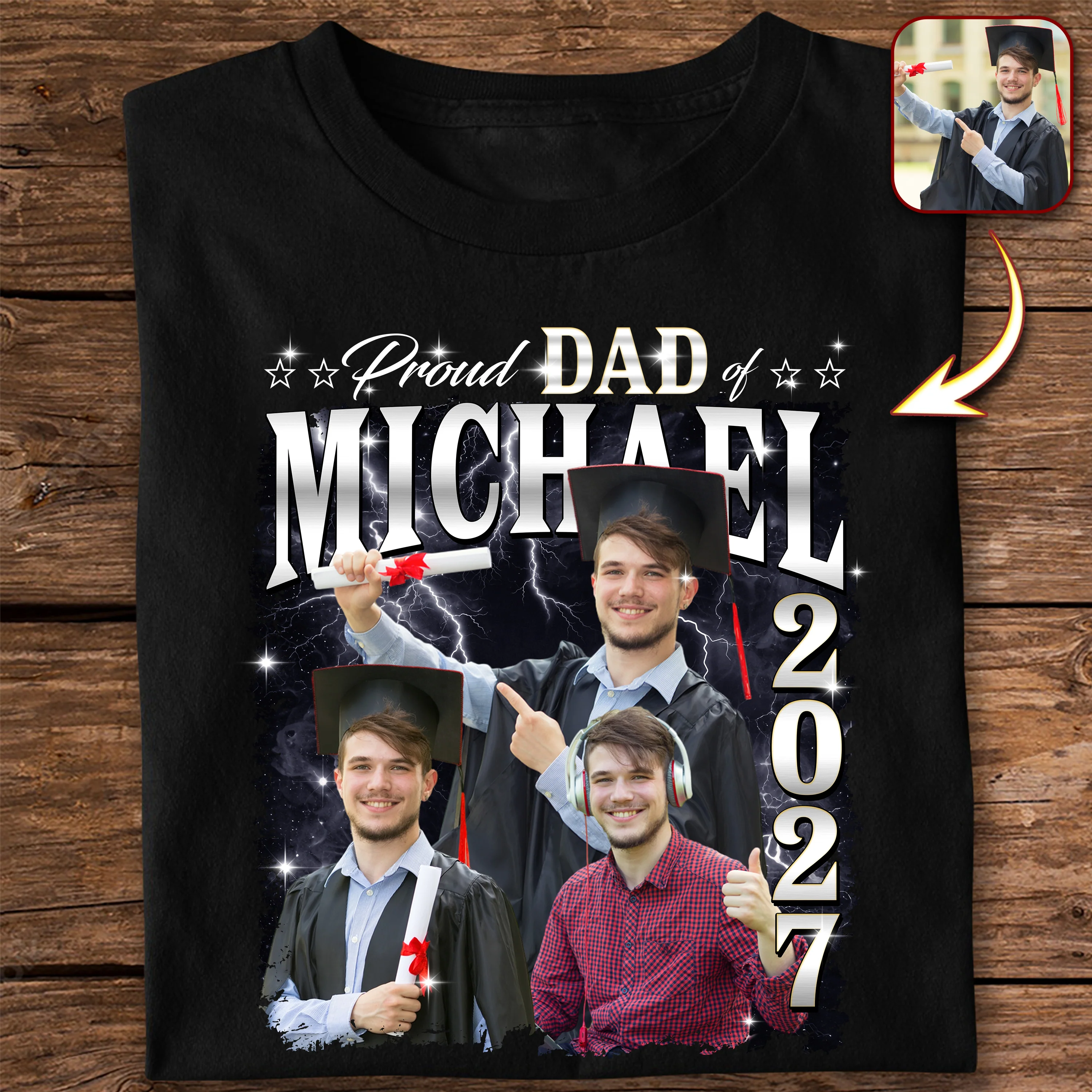 Custom Photo Proud Family Of 2026 Graduation Dark Shirt HA75 920482 - Image 9