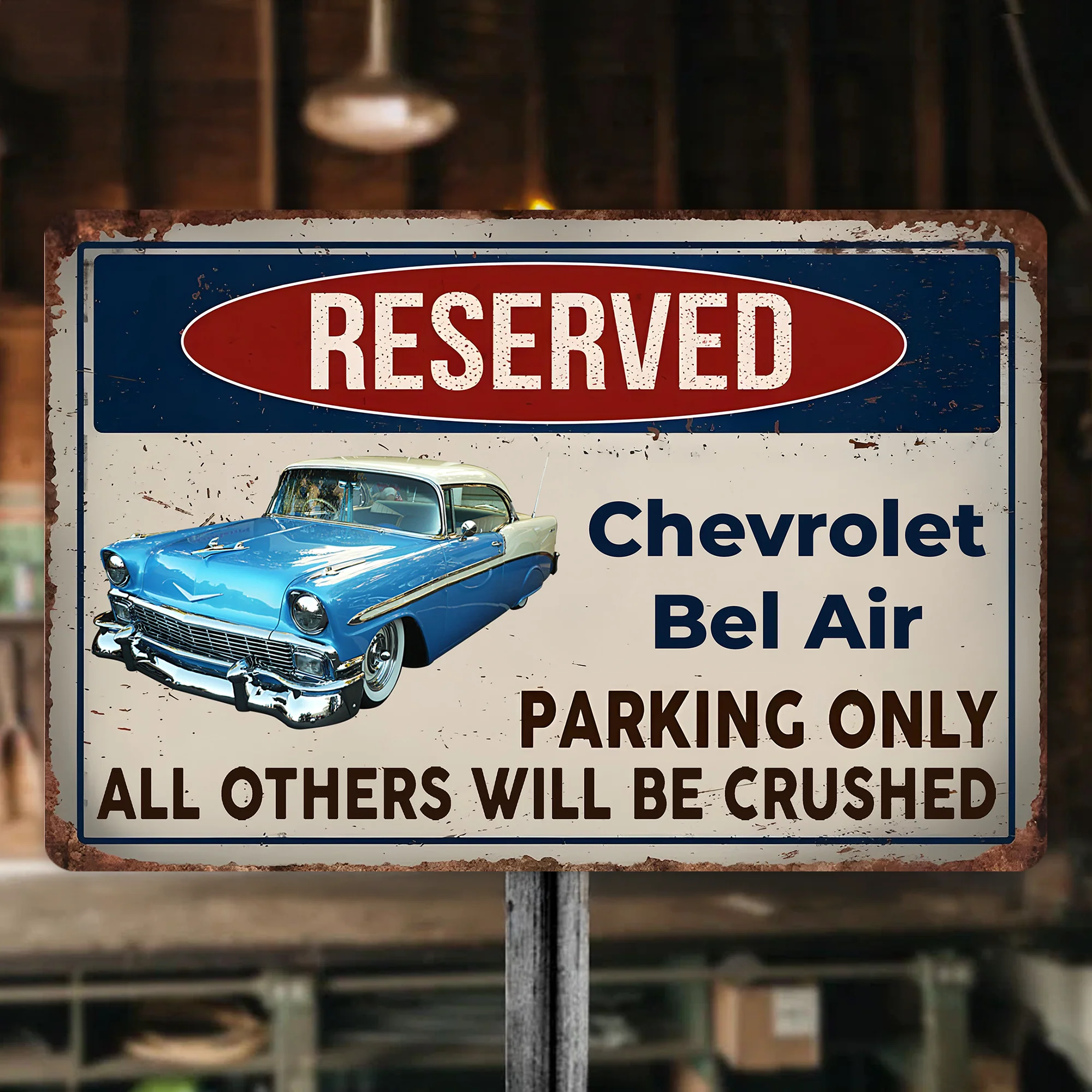 Custom Photo Reserved Parking Only All Others Will Be Crushed Car Metal Sign TH10 894237 - Image 8