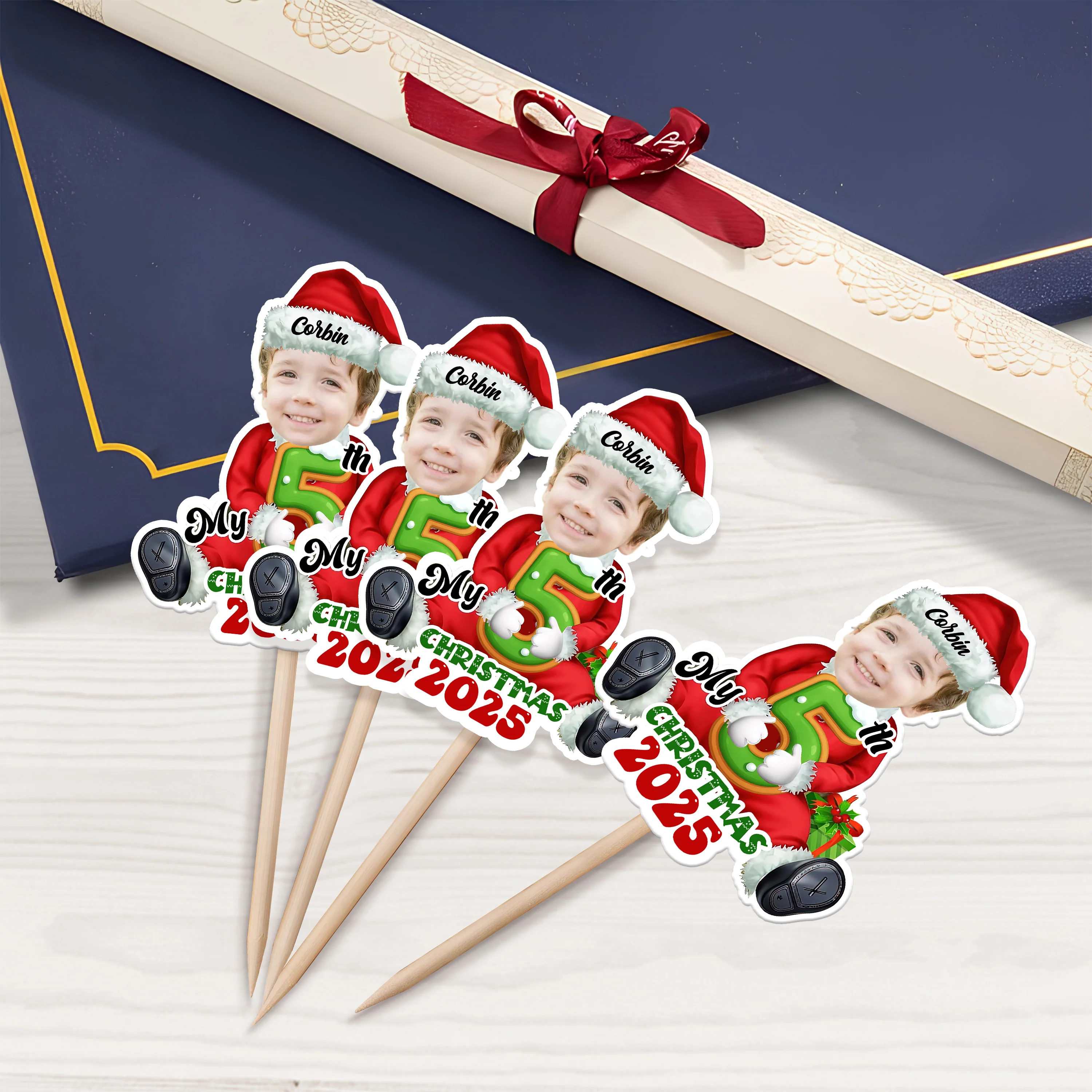 Custom Photo Santa Baby Christmas Cupcake Toppers LM32 893913 - Image 17