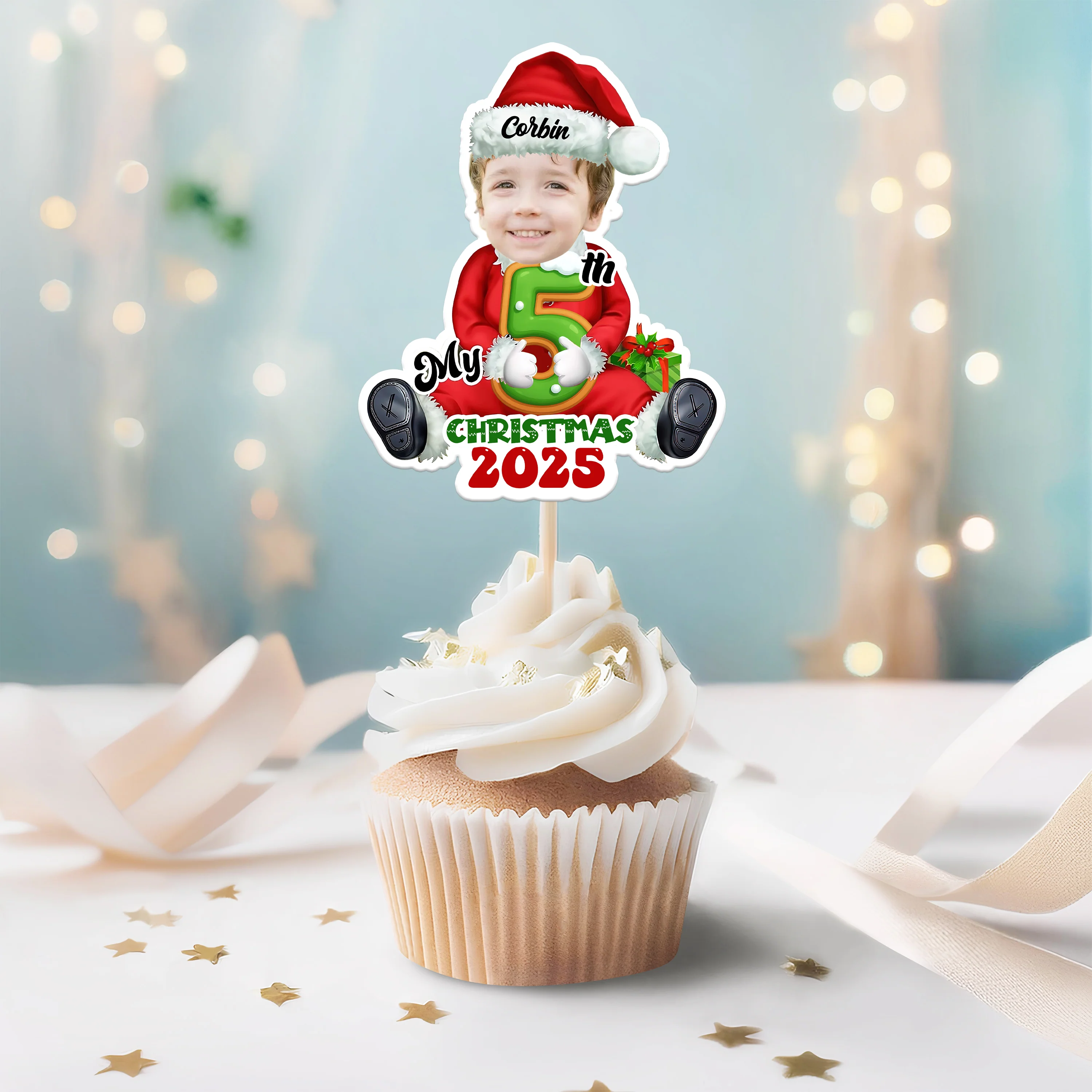 Custom Photo Santa Baby Christmas Cupcake Toppers LM32 893913 - Image 18