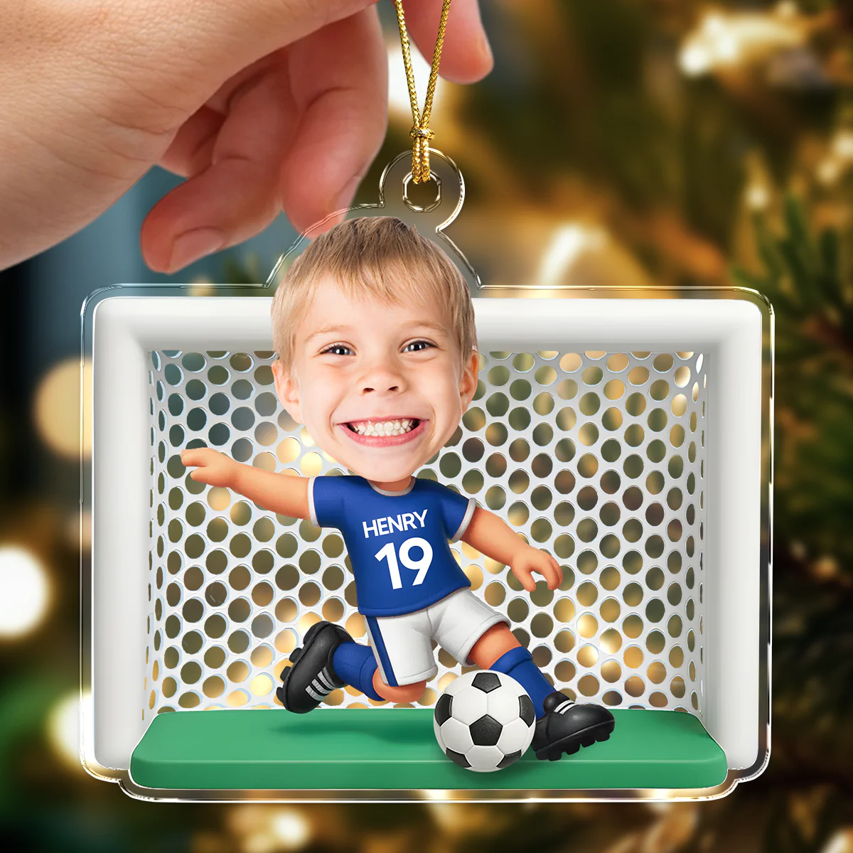 Custom Photo Soccer Player Personalized Christmas 3D Effect Acrylic Ornament LM32 895815 - Image 4