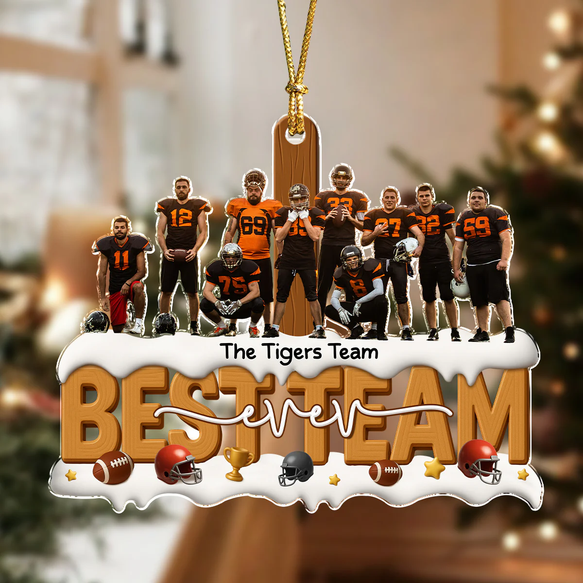 Custom Photo The Best Football Team Ever Personalized Acrylic Ornament LM32 895993 - Image 5