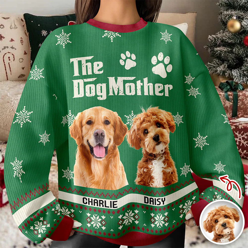 Custom Photo The Dogmother - Personalized Christmas Ugly Sweater CH07 899878 - Image 3