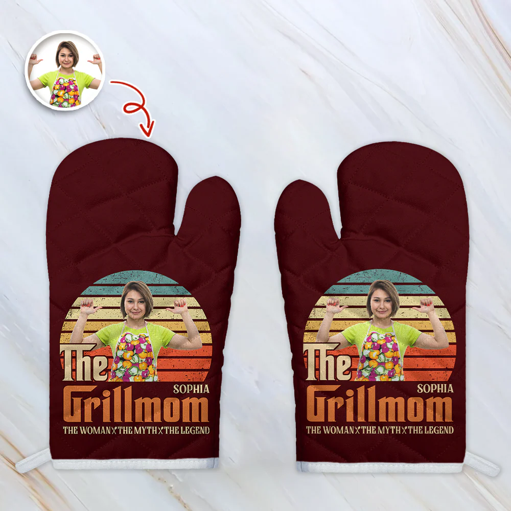 Custom Photo The GrillFather The Man The Myth The Legend Oven Mitt LM32 899235 - Image 6