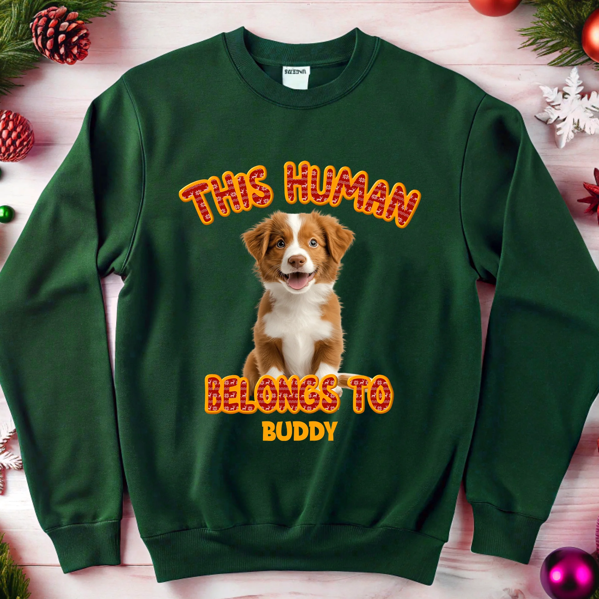Custom Photo This Human Belongs To Dog Cat Sweatshirt TH10 896533 - Image 6