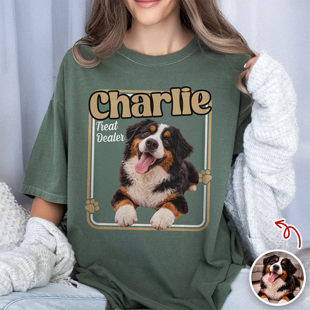 Custom Photo Treat Dealer Dog Comfort Shirt Gift For Dog Lovers CH07 911404 - Image 4