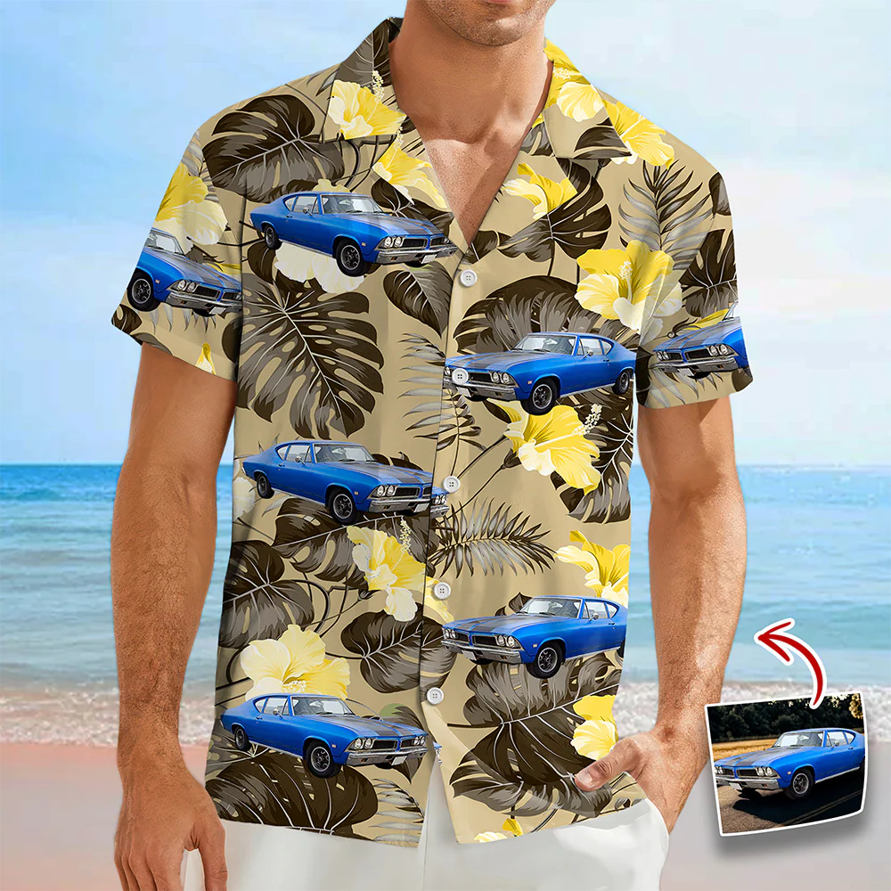 Custom Photo Vintage Car Aloha Hawaiian Shirt Gift For Car Lovers TH10 170035 - Image 7