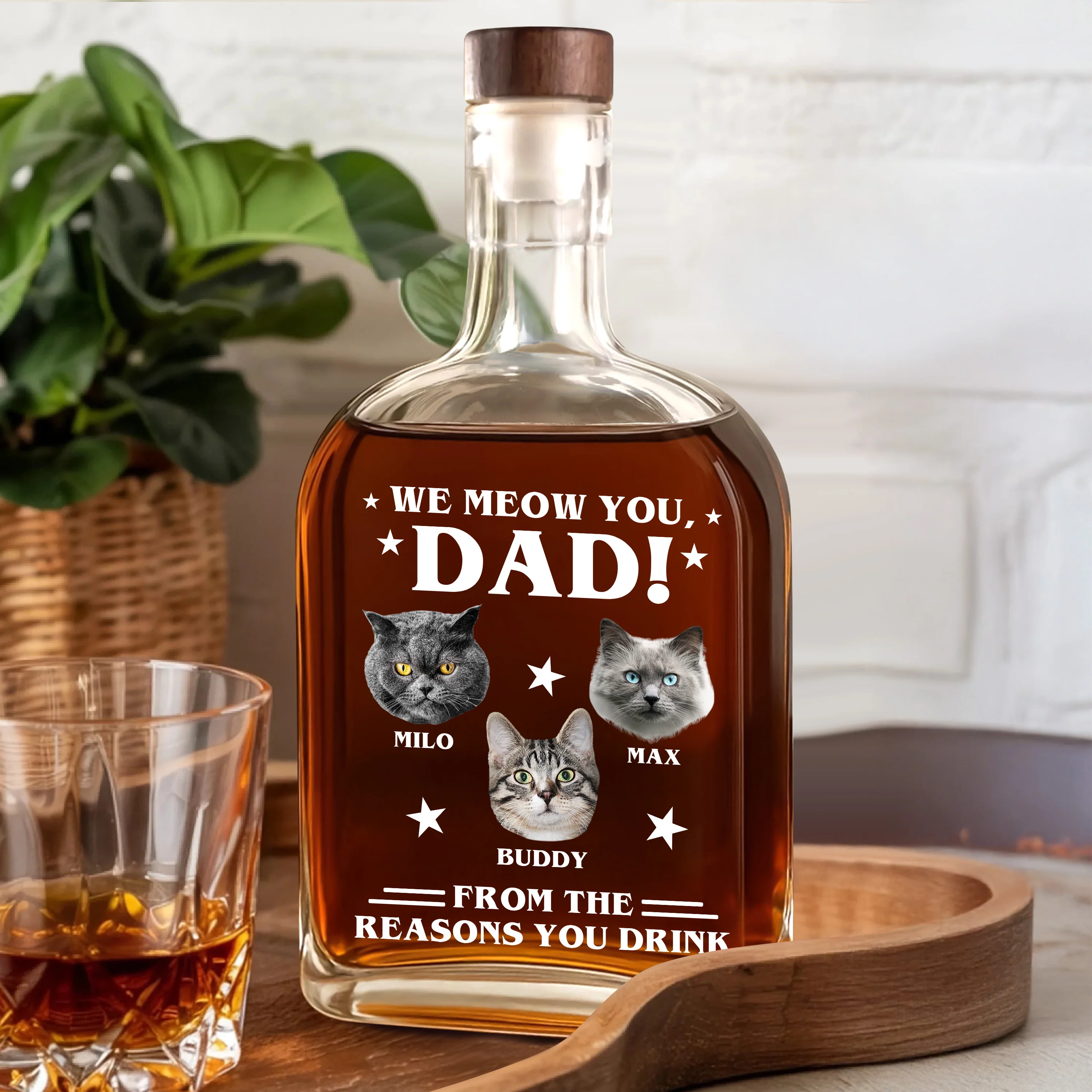 Custom Photo We Meow You - Cat Personalized Custom Whiskey Bottle - Father's Day, Gift For Dad, Pet Owners, Pet Lovers HO82 894078 - Image 20