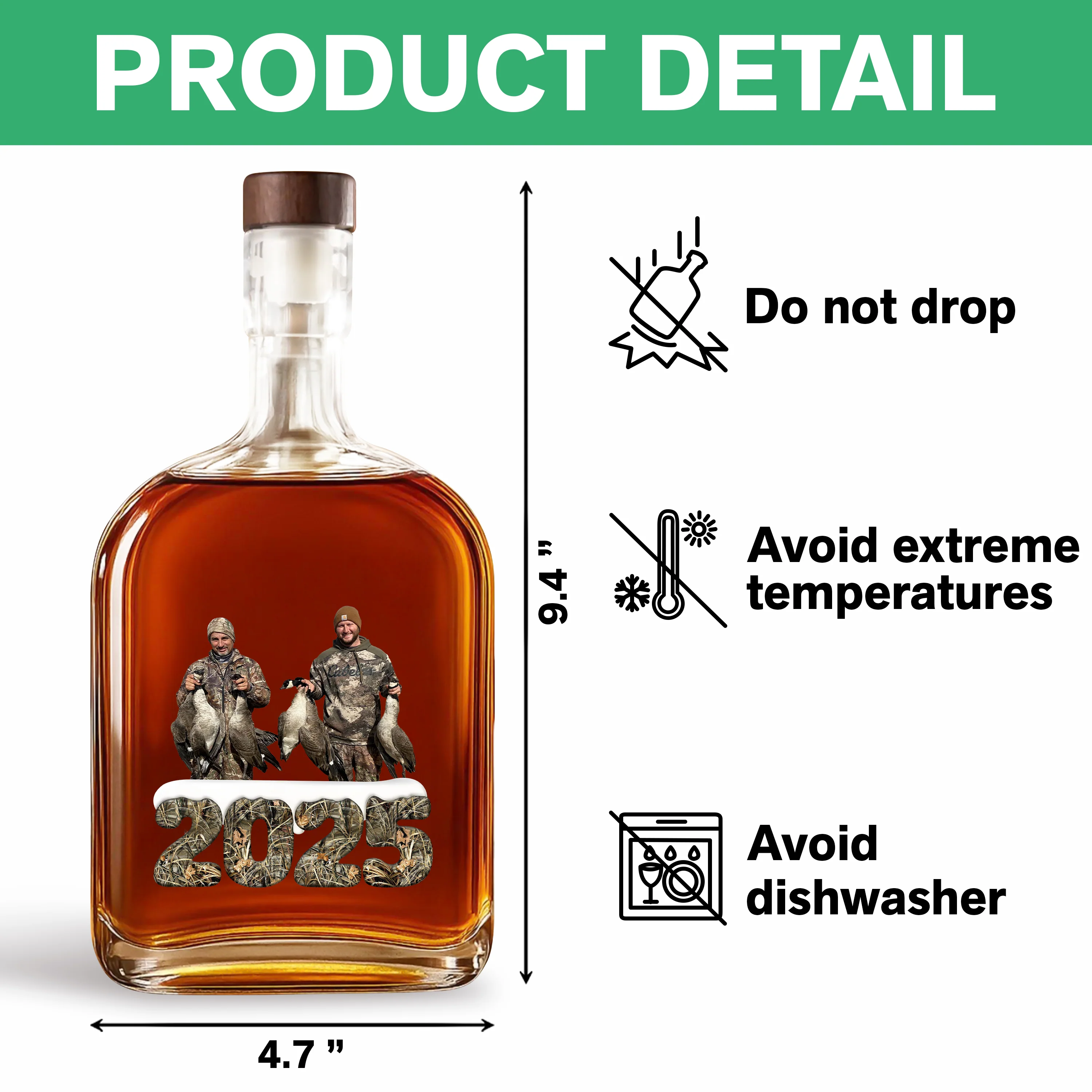 Custom Photo Whiskey Bottle Christmas Gifts For Duck Hunting HA75 898370 - Image 7