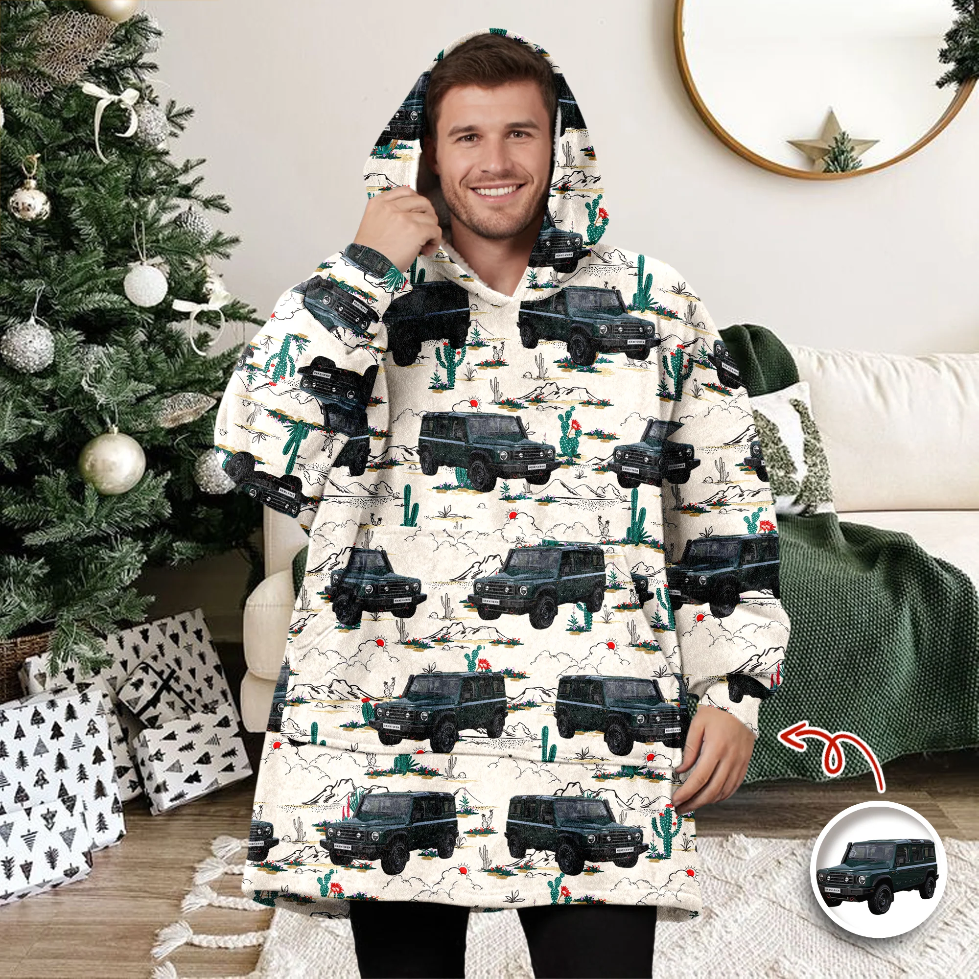Custom Photo With Accessories Pattern Car Hoodie Blanket HA75 898292 - Image 3
