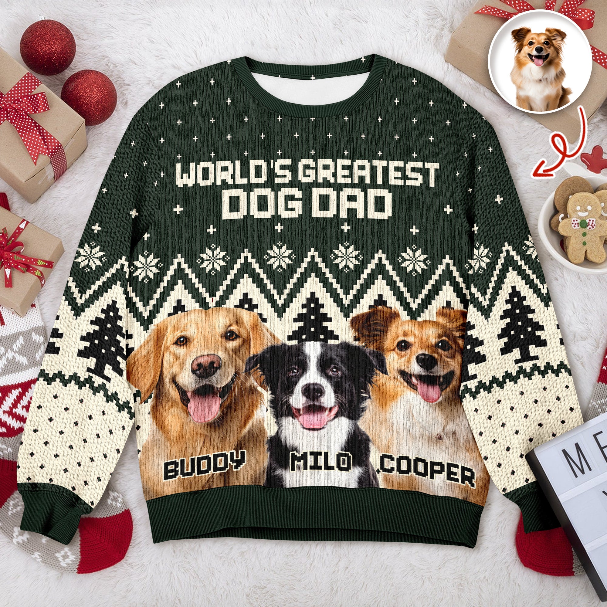 Custom Photo World's Greatest - Personalized Ugly Sweater For Dog Lovers LM32 895561 - Image 6