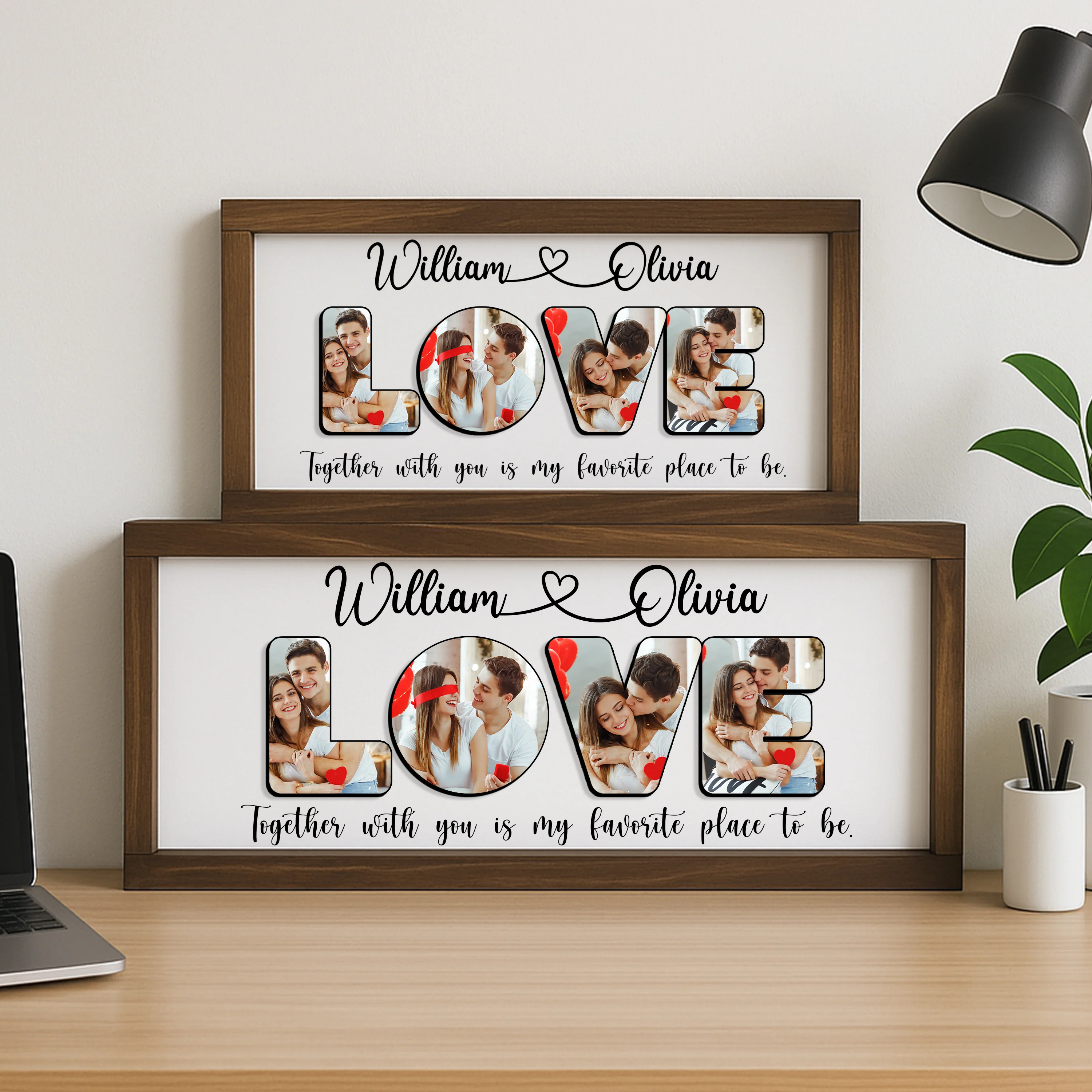 Custom Valentine's Day Couple Photo Frame For Couple TH10 898569 - Image 2
