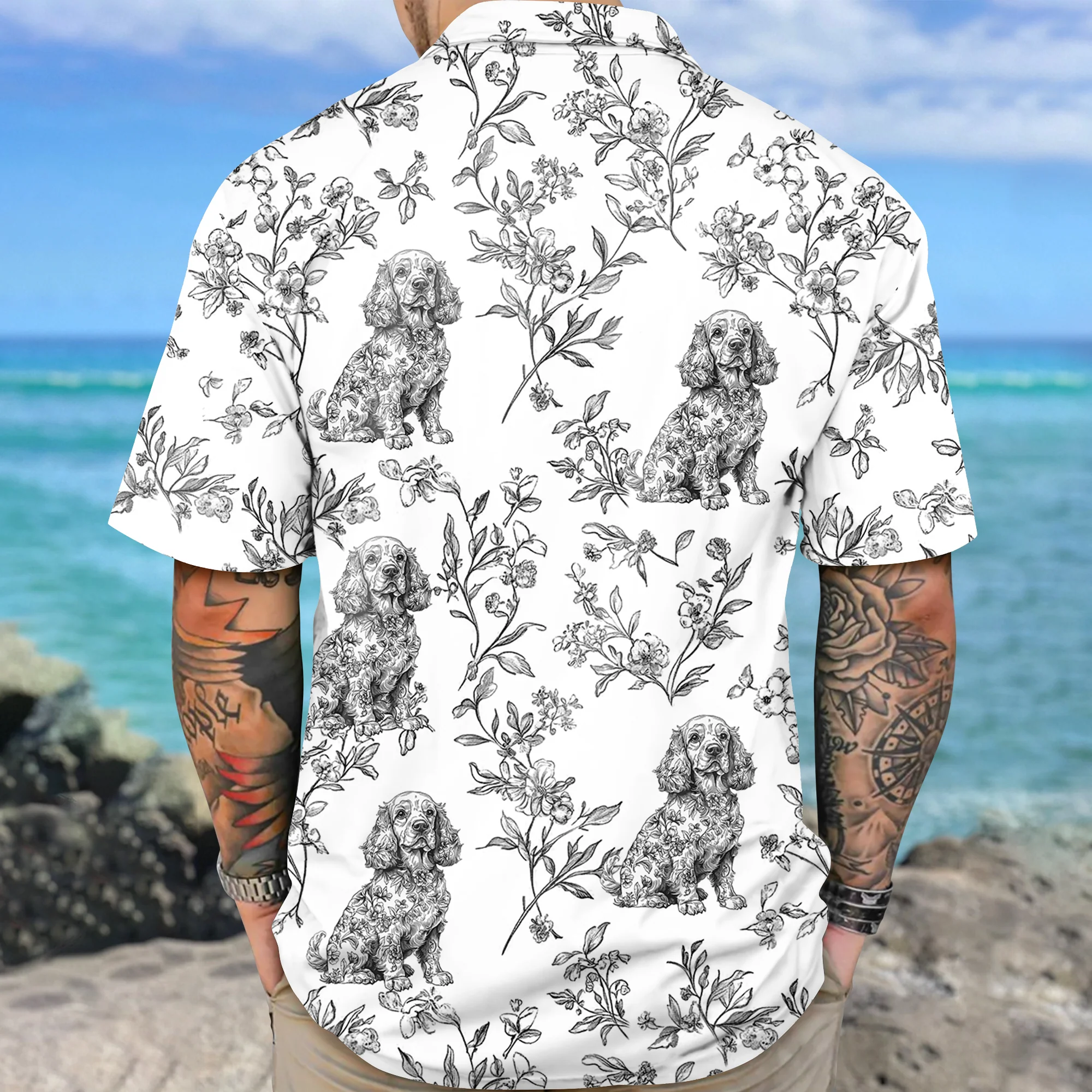 Dog Toile Fabri - Personalized Hawaiian Shirt, Gift For Dog Lover CH07 896076 - Image 10