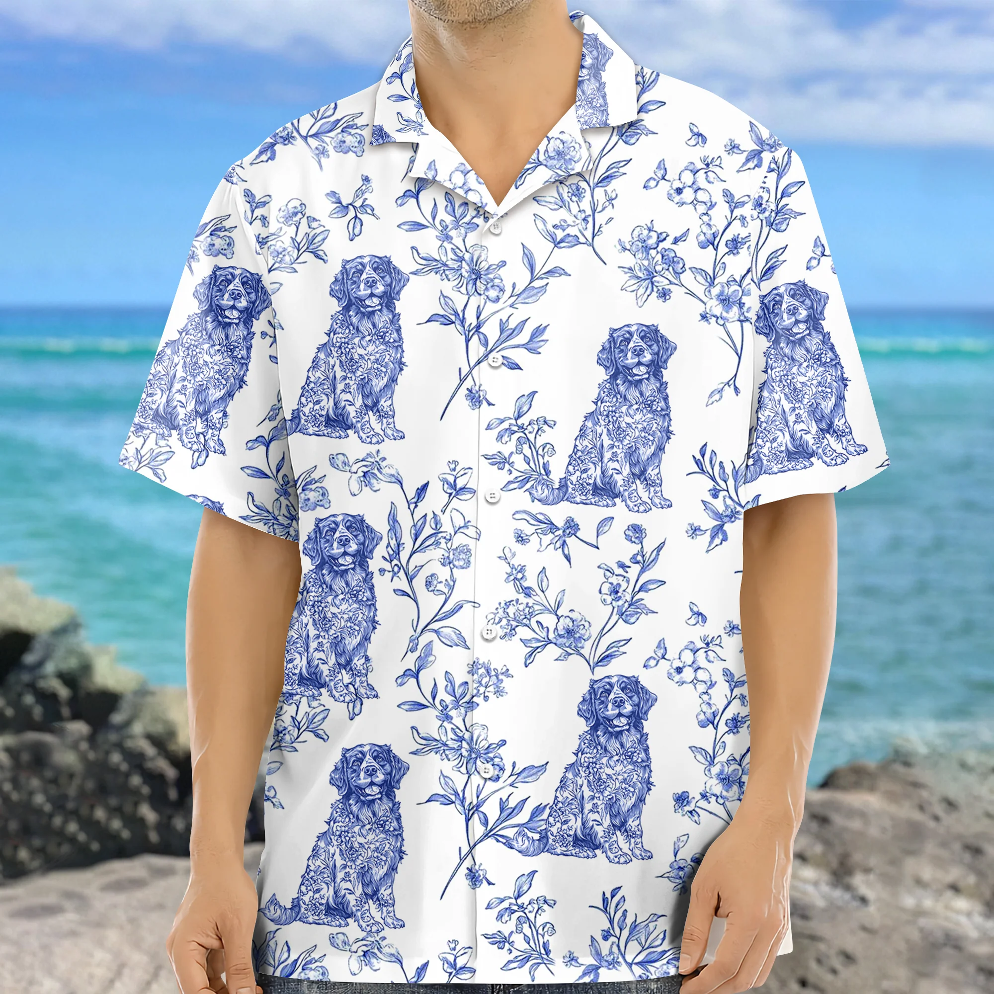 Dog Toile Fabri - Personalized Hawaiian Shirt, Gift For Dog Lover CH07 896076 - Image 24