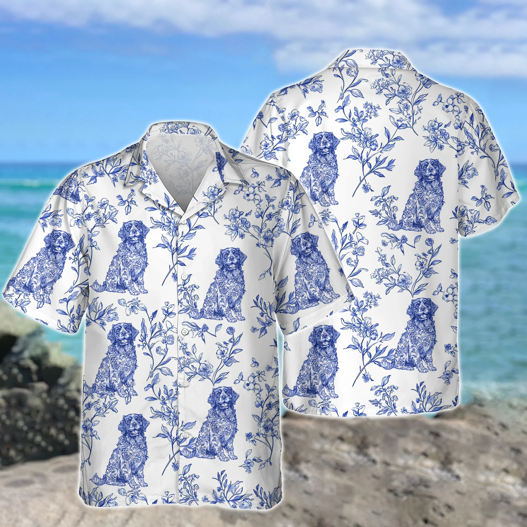 Dog Toile Fabri - Personalized Hawaiian Shirt, Gift For Dog Lover CH07 896076 - Image 5