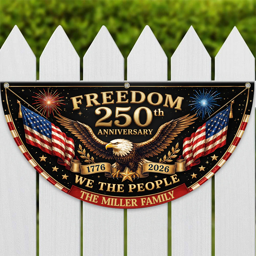 Freedom 250th Anniversary Non-Pleated Fan Flag, USA 1776-2026 Patriotic Decor LM32 669257 - Image 7