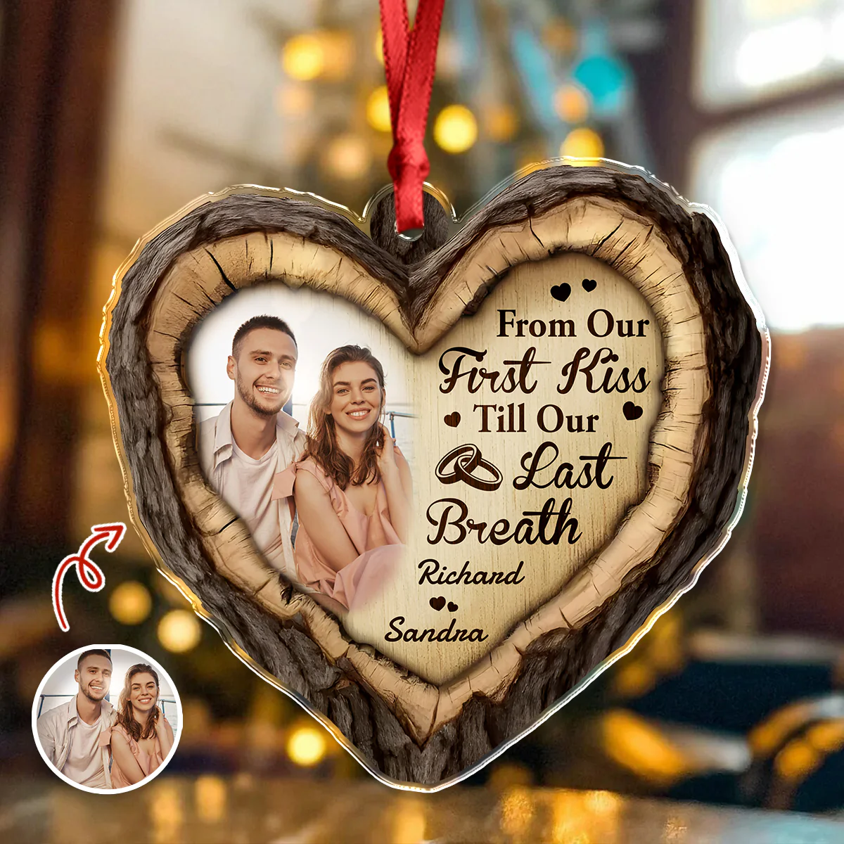 From Our First Kiss Till Our Last Breath – Personalized Acrylic Ornament CH07 896592 - Image 6