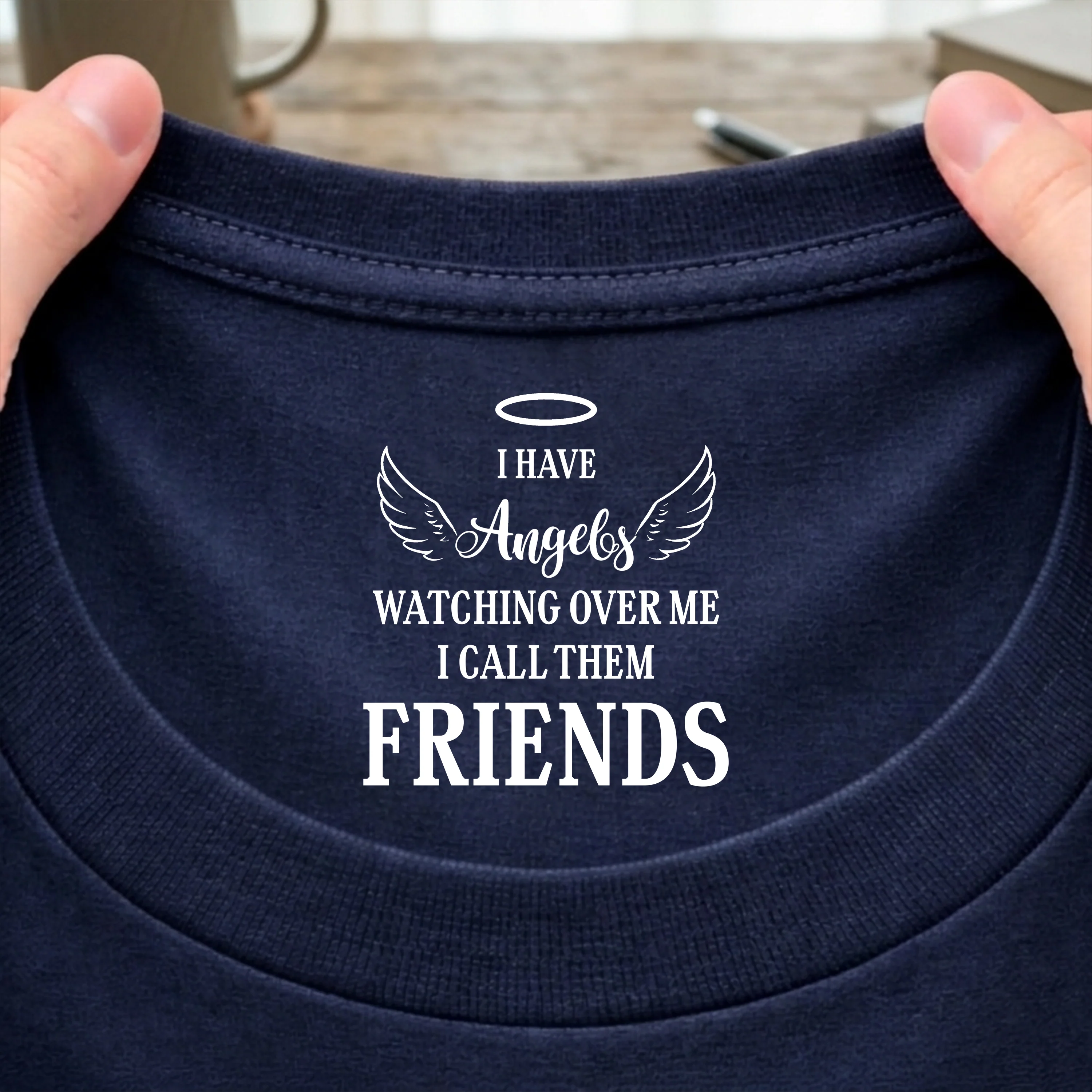 I Have An Angel Watching Over Me - Personalized Back Neck Shirt HA75 920794 - Image 5