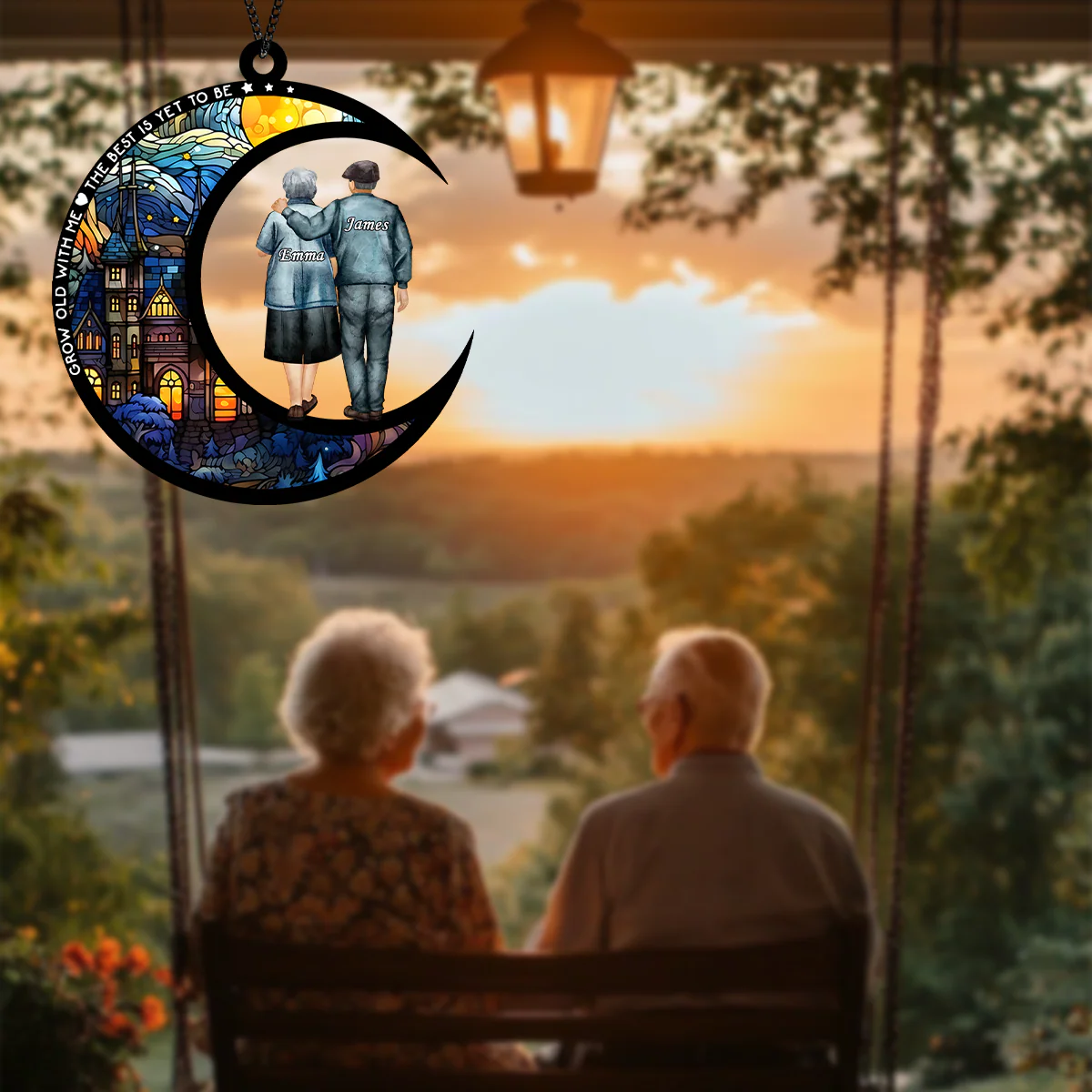 I Want To Grow Old With You – Personalized Suncatcher CH07 896490 - Image 5