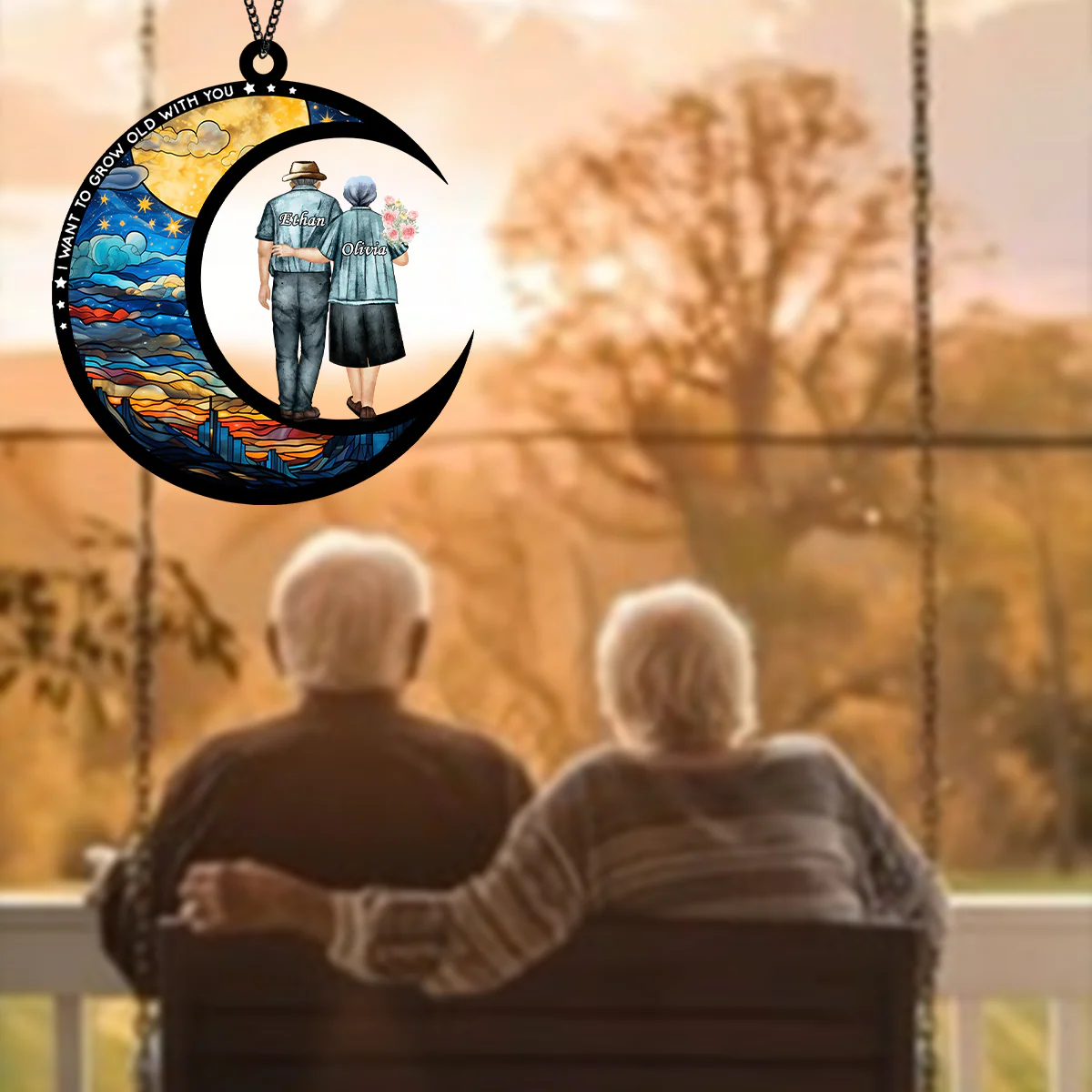 I Want To Grow Old With You – Personalized Suncatcher CH07 896490 - Image 6