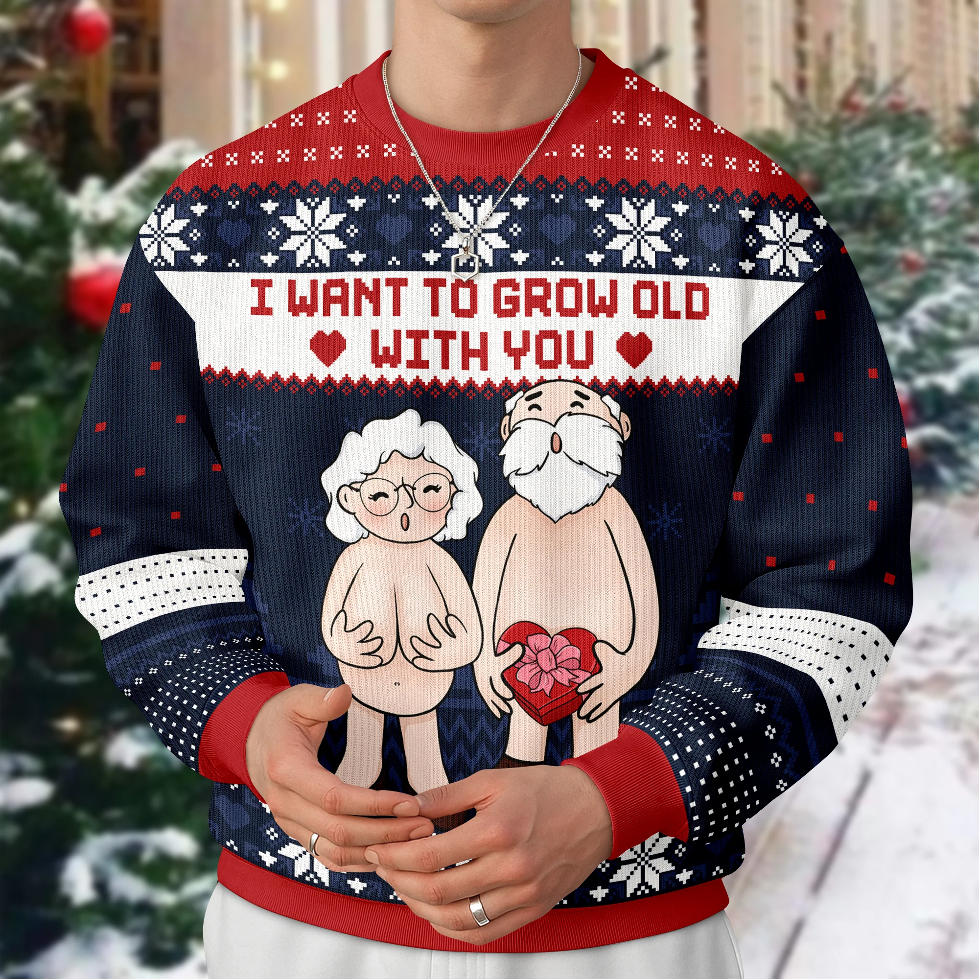 I Want To Grow Old With You Personalized Ugly Sweater CH07 899662 - Image 4