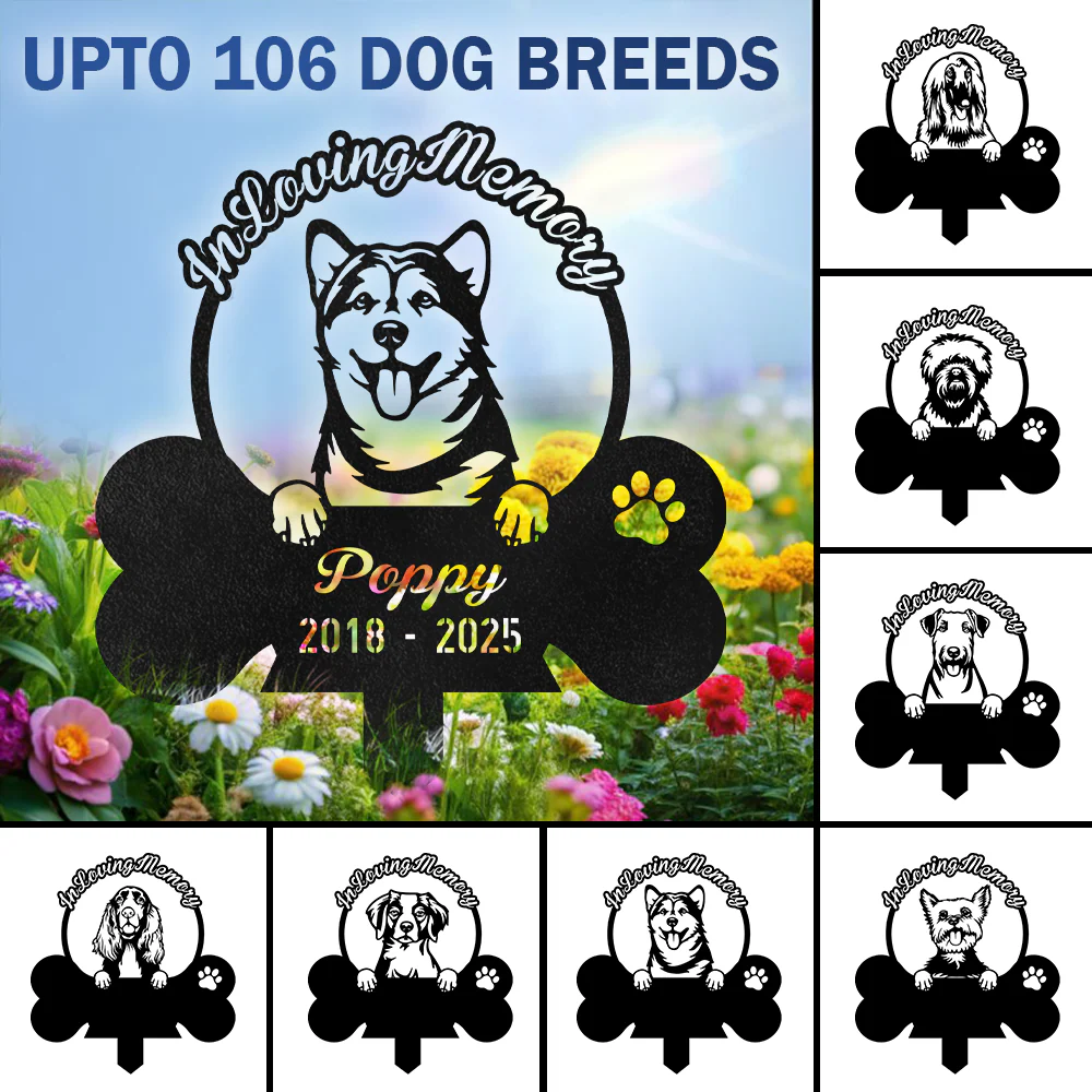 In Loving Memory Personalized Dog In Heaven Garden Stake CH07 896294 - Image 7