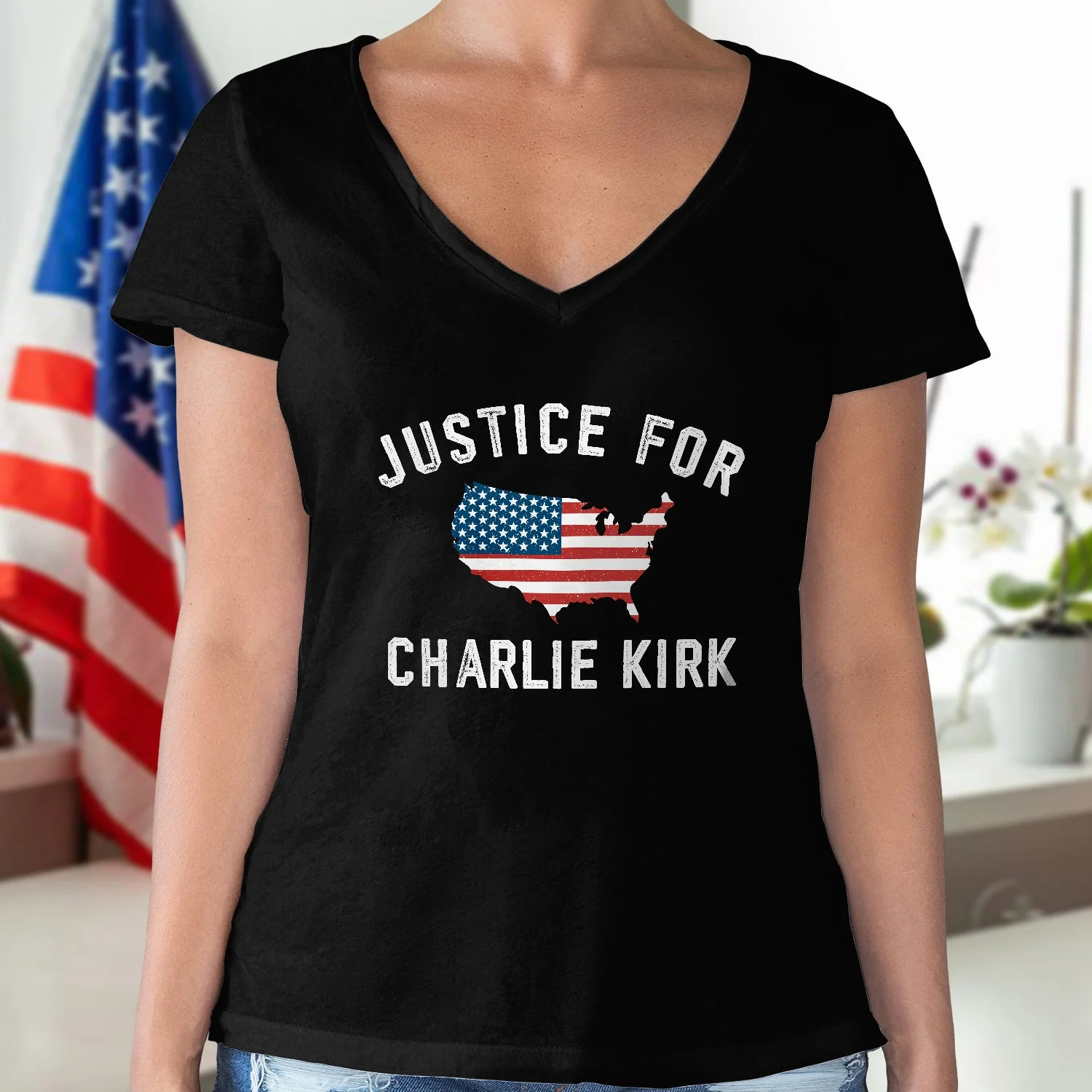 Justice For Charlie Kirk Dark Shirt LM32 65463 - Image 6