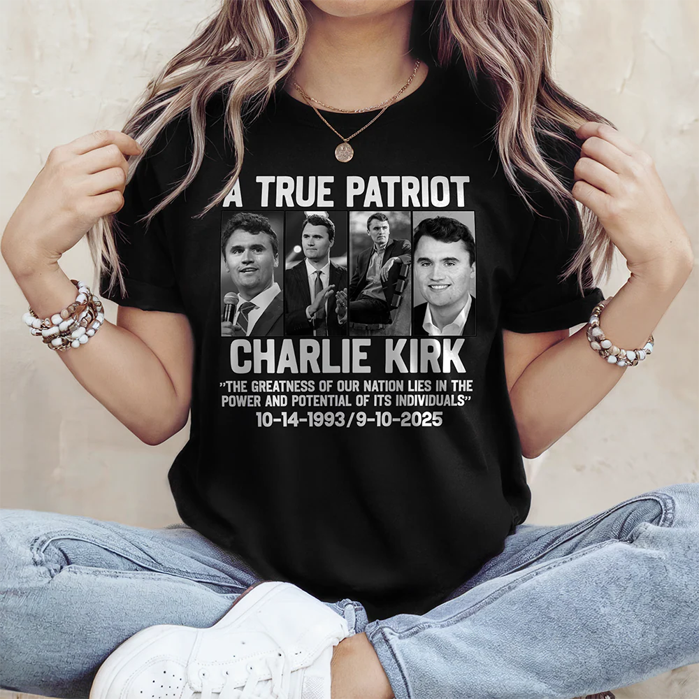 Justice for Charlie Kirk - Prayers Up Charlie Dark Shirt HA75 64418 - Image 4