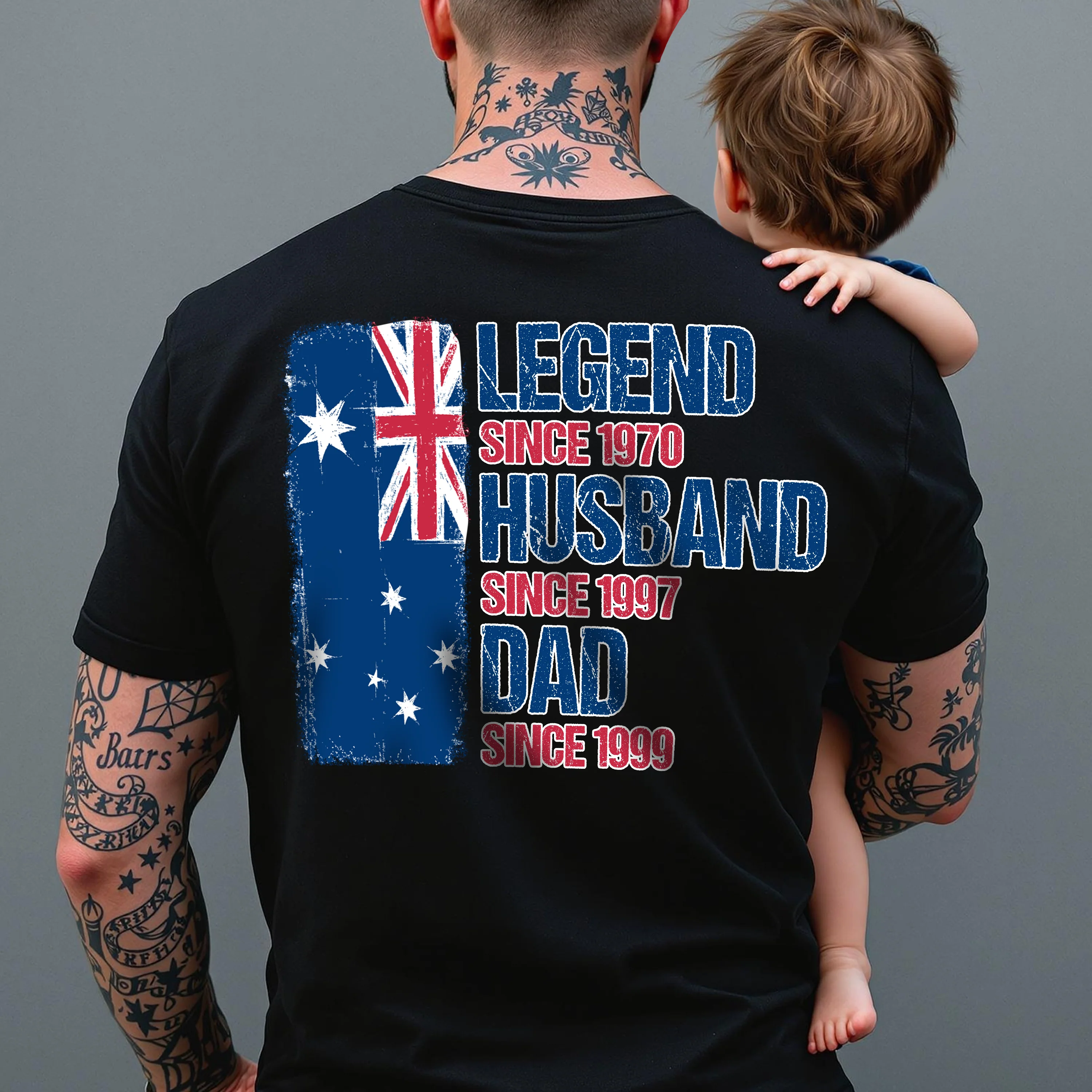 Legend, Husband, Dad And Grandpa - AUS Flag Version - Personalized Back Shirt TH10 894175 - Image 5