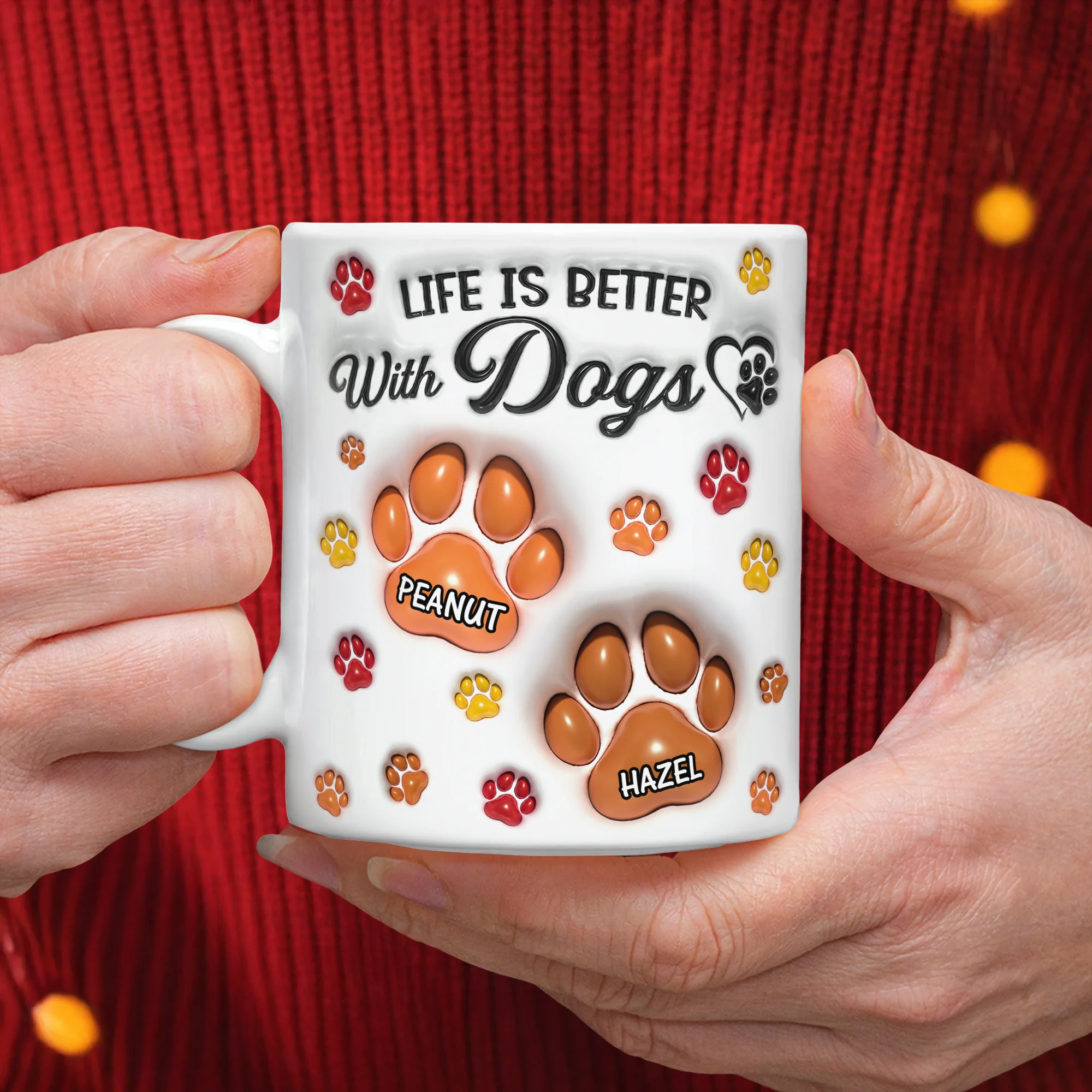Life Is Better With Paws - Personalized 3D Mug LM32 895007 - Image 13