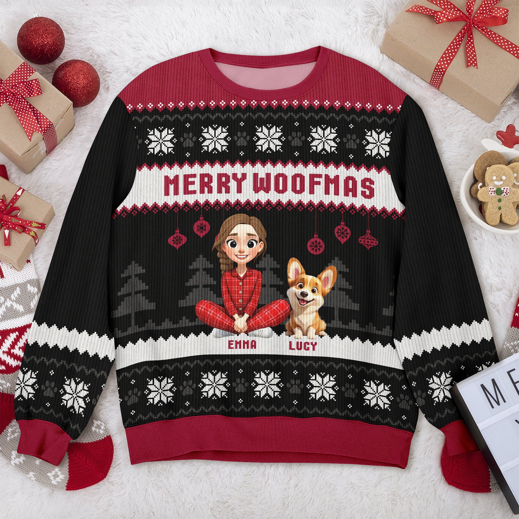Merry Woofmas Personalized Dog Ugly Sweater HA75 898188 - Image 11