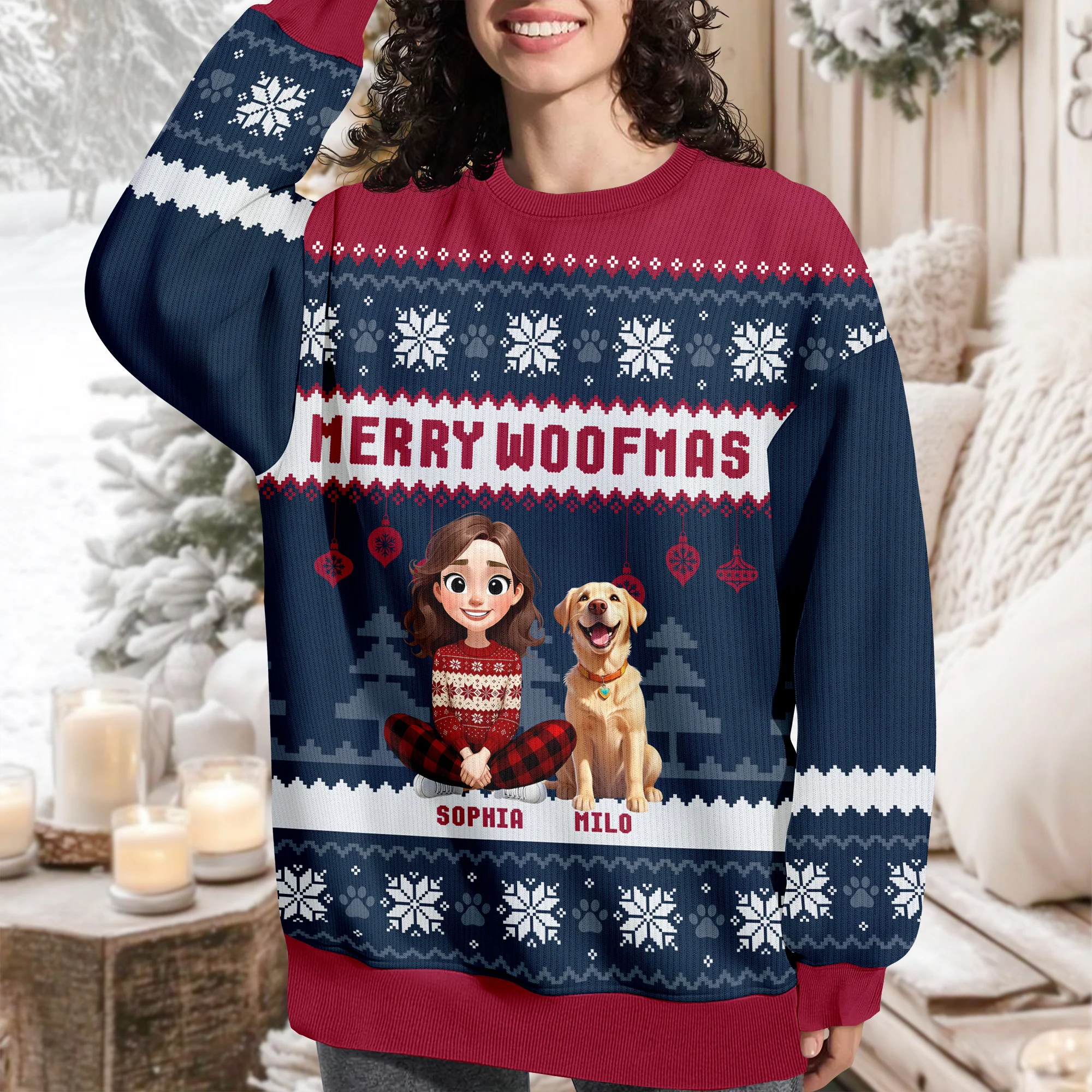 Merry Woofmas Personalized Dog Ugly Sweater HA75 898188 - Image 8