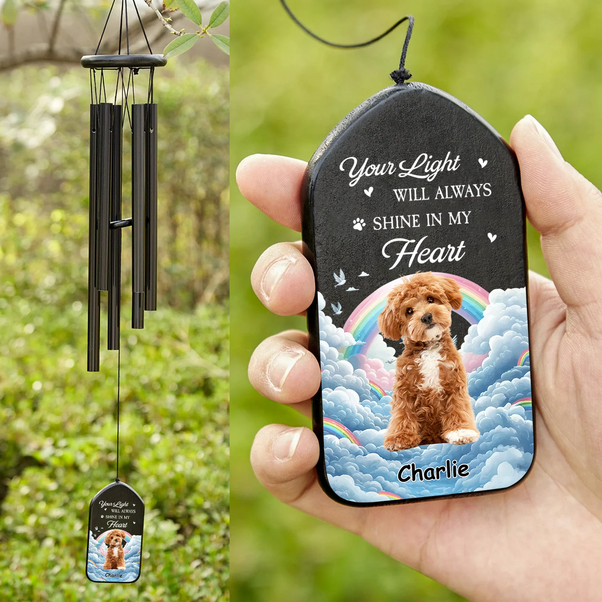 My Heart Was Not Ready Leave You - Personalized Wind Chimes LM32 893951 - Image 3