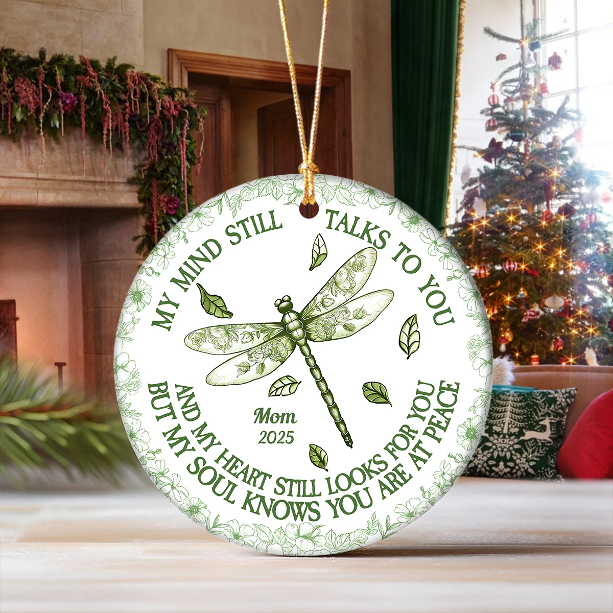 My Mind Still Talks To You Toile - Personalized Ceramic Ornament HA75 897460 - Image 13