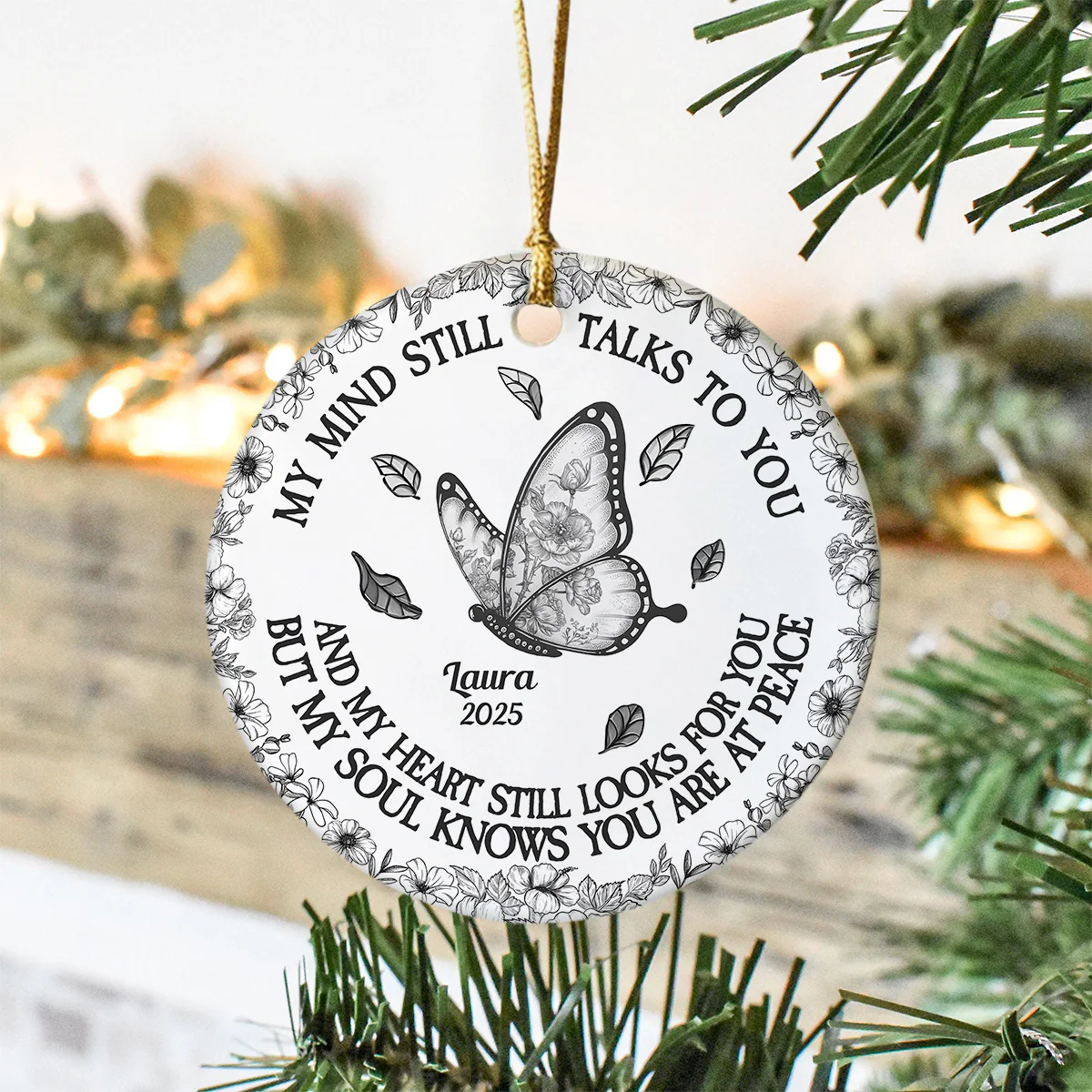 My Mind Still Talks To You Toile - Personalized Ceramic Ornament HA75 897460 - Image 15