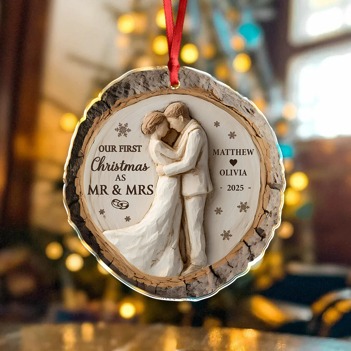 Our First Christmas- Personalized Acrylic Ornament CH07 899334 - Image 3