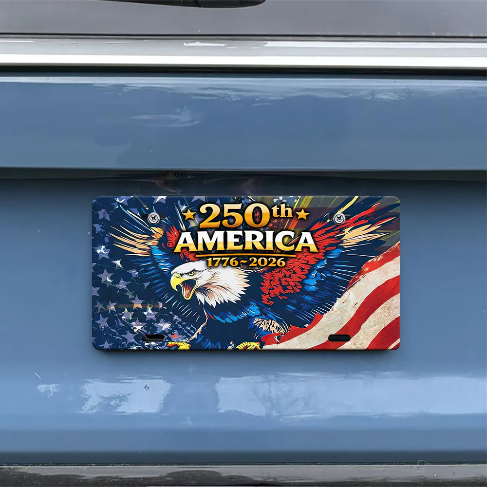 Patriotic 250th America 1776-2026 Eagle License Plate HA75 921194 - Image 5