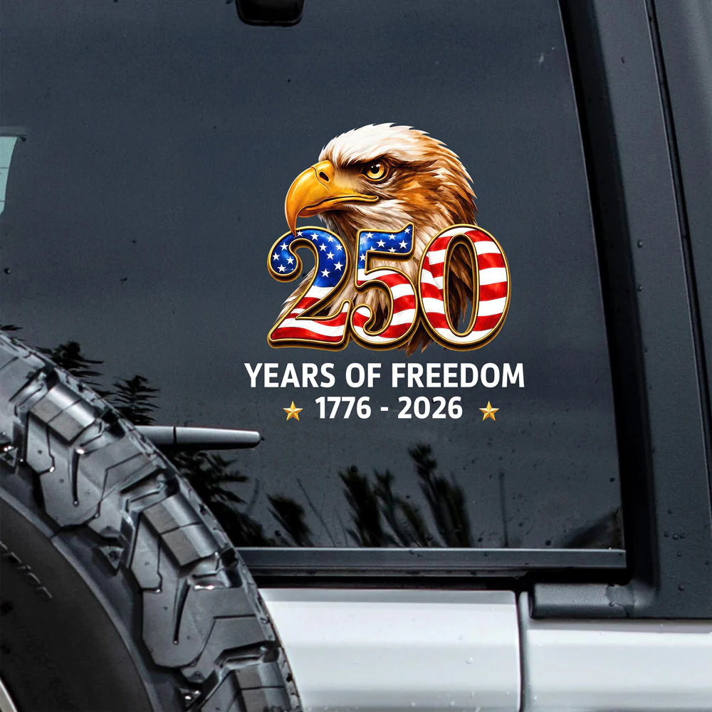 Patriotic Eagle 250 Years of Freedom Car Window Decal Sticker CH07 911686