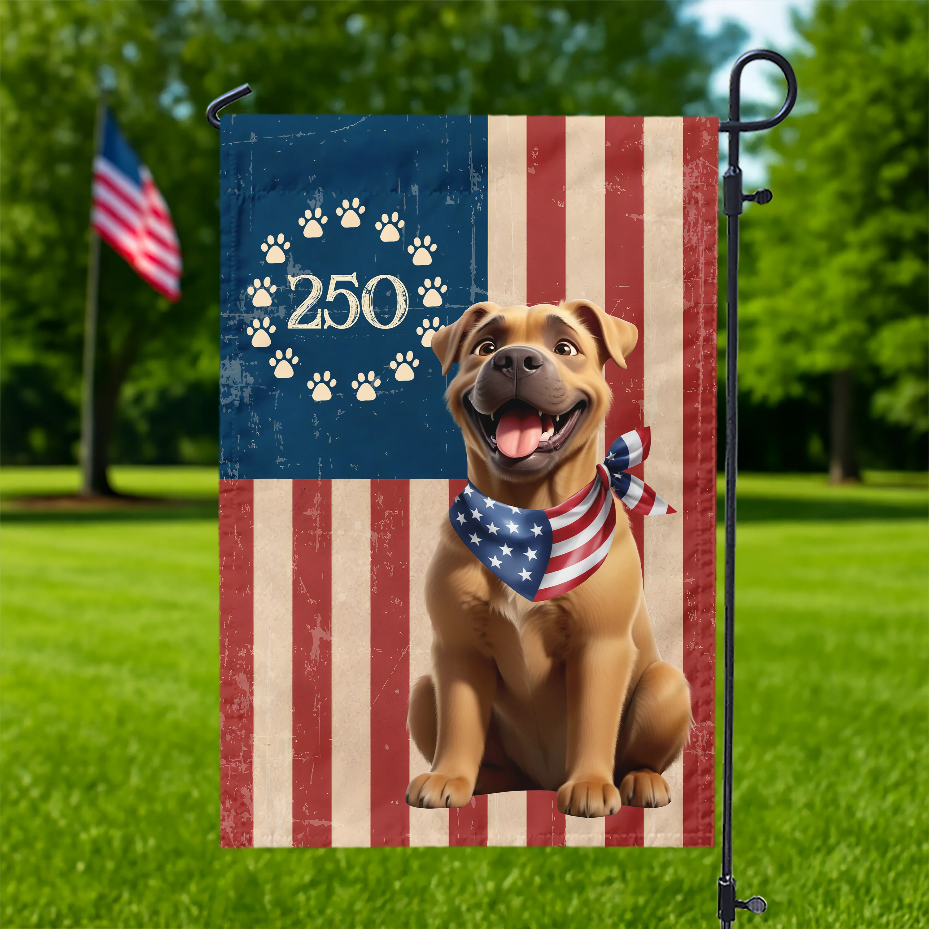 Personalised America Dog 250 Garden Flag Gift For Dog Lovers TH10 169033 - Image 3