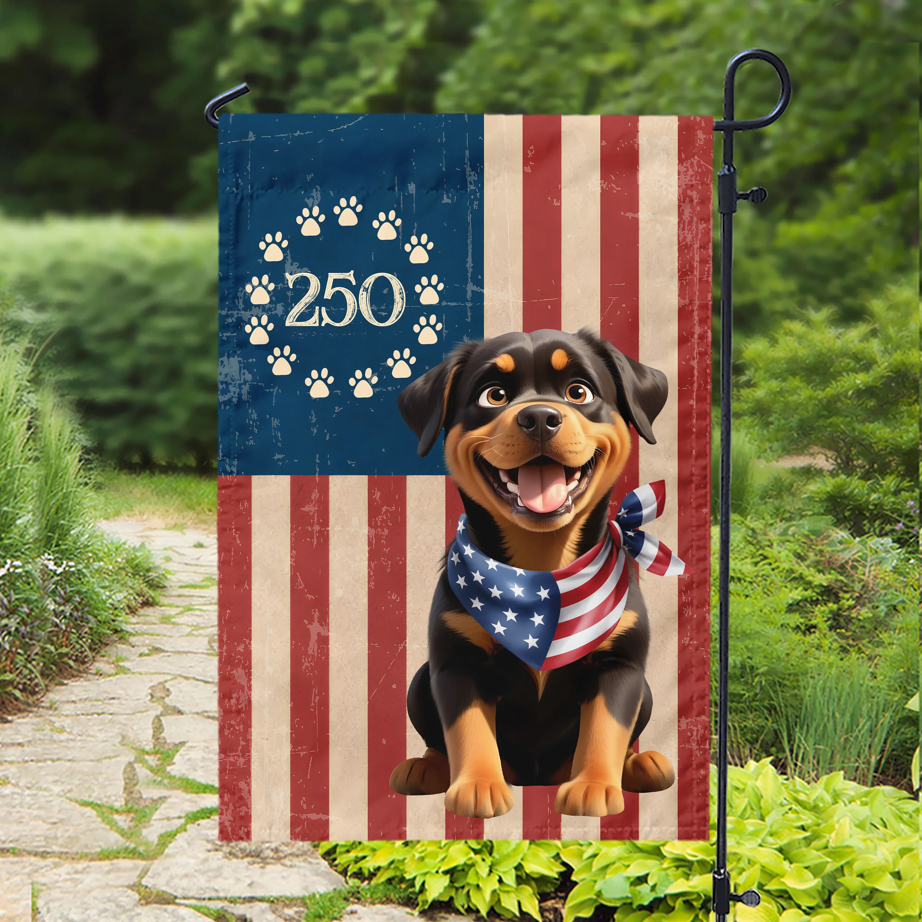 Personalised America Dog 250 Garden Flag Gift For Dog Lovers TH10 169033 - Image 6