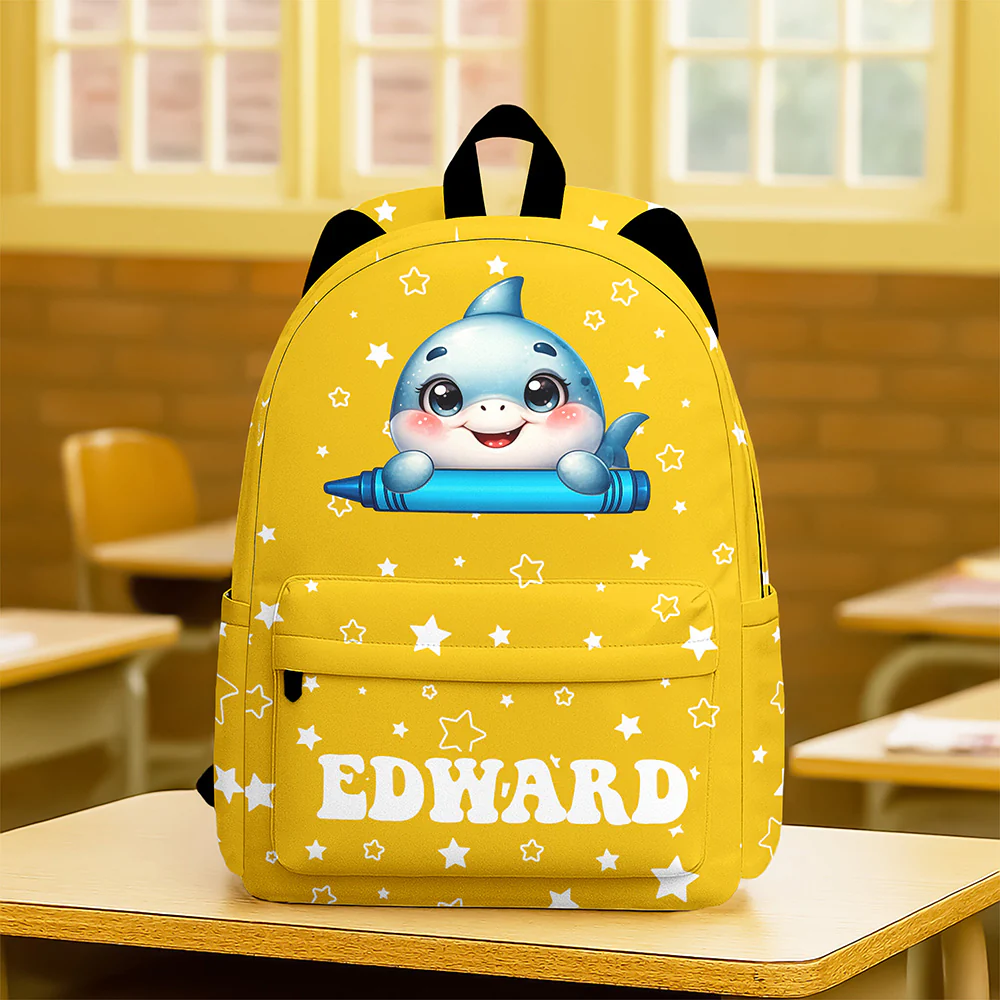 Personalised Cartoon Penguin Raccoon Animals Name Backpack - Birthday Back to School Gift for Boys Girls HO82 902978 - Image 3