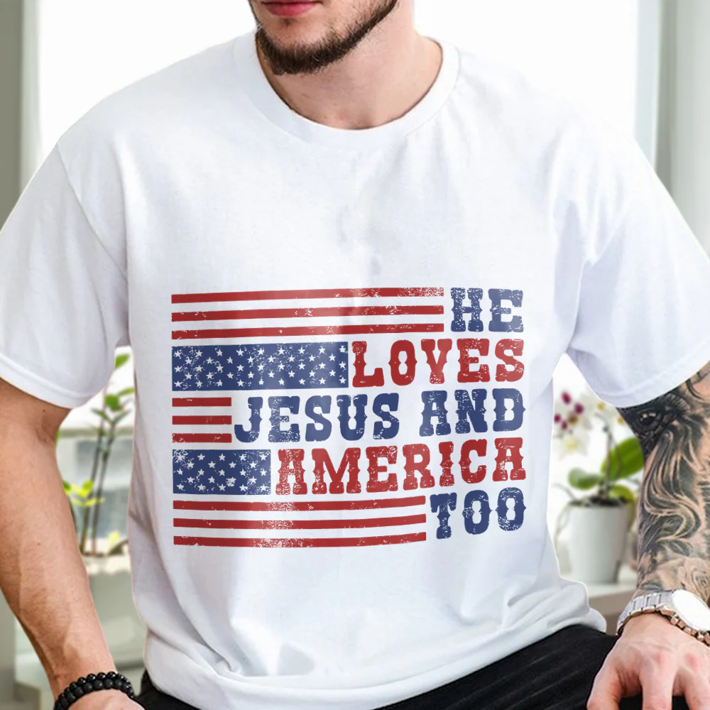 Personalised She Loves Jesus And America Too Bright Shirt LM32 897943 - Image 2