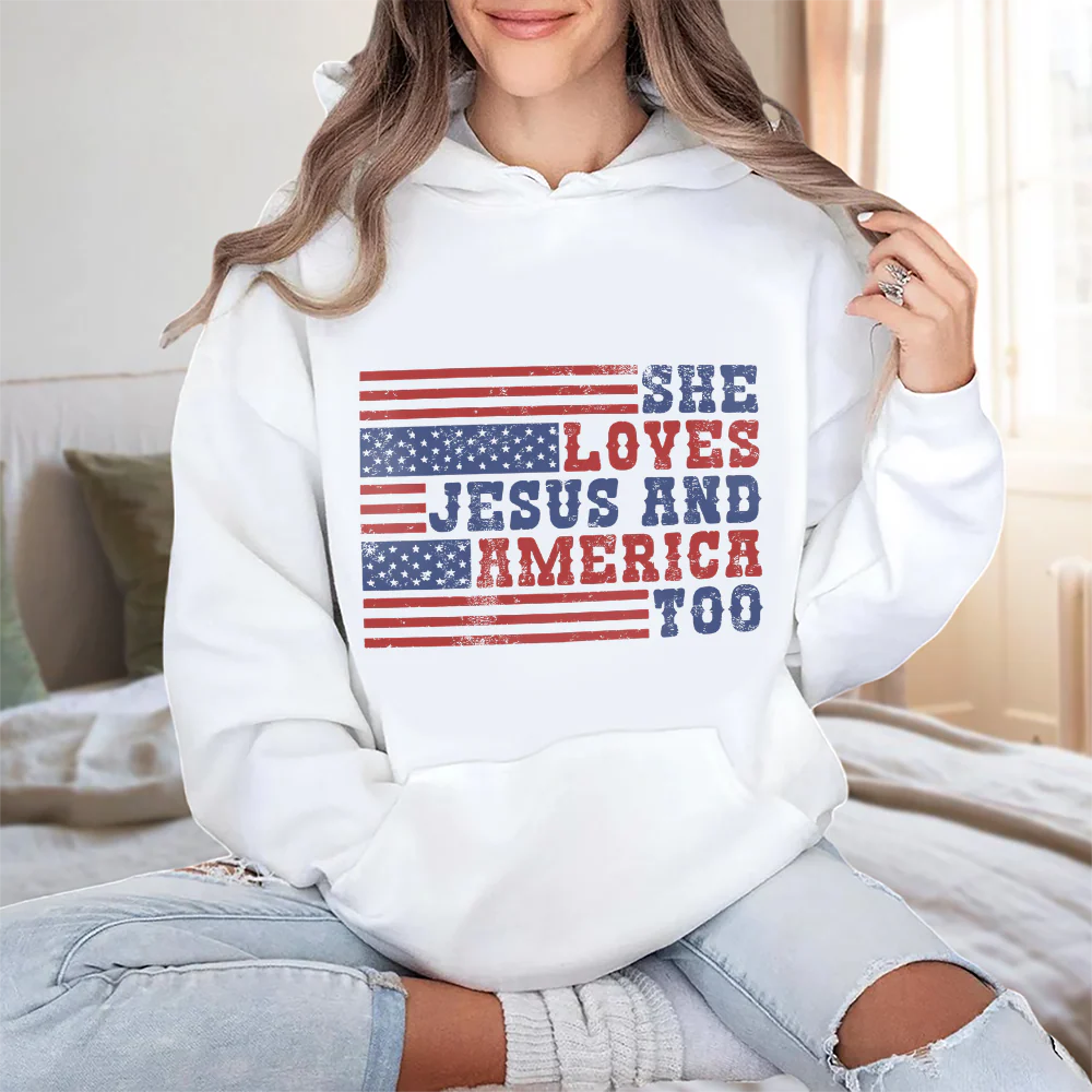 Personalised She Loves Jesus And America Too Bright Shirt LM32 897943 - Image 4