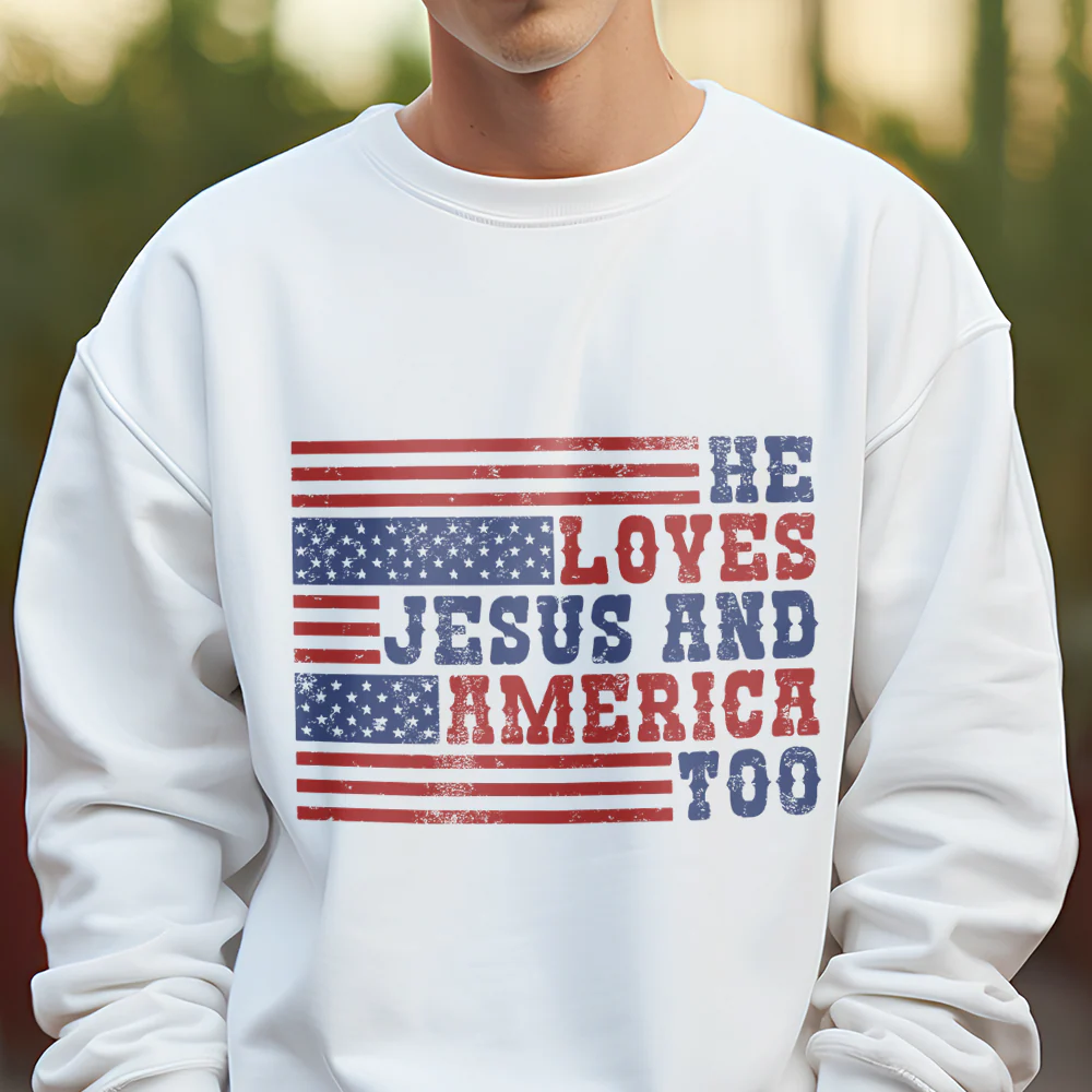 Personalised She Loves Jesus And America Too Bright Shirt LM32 897943 - Image 5