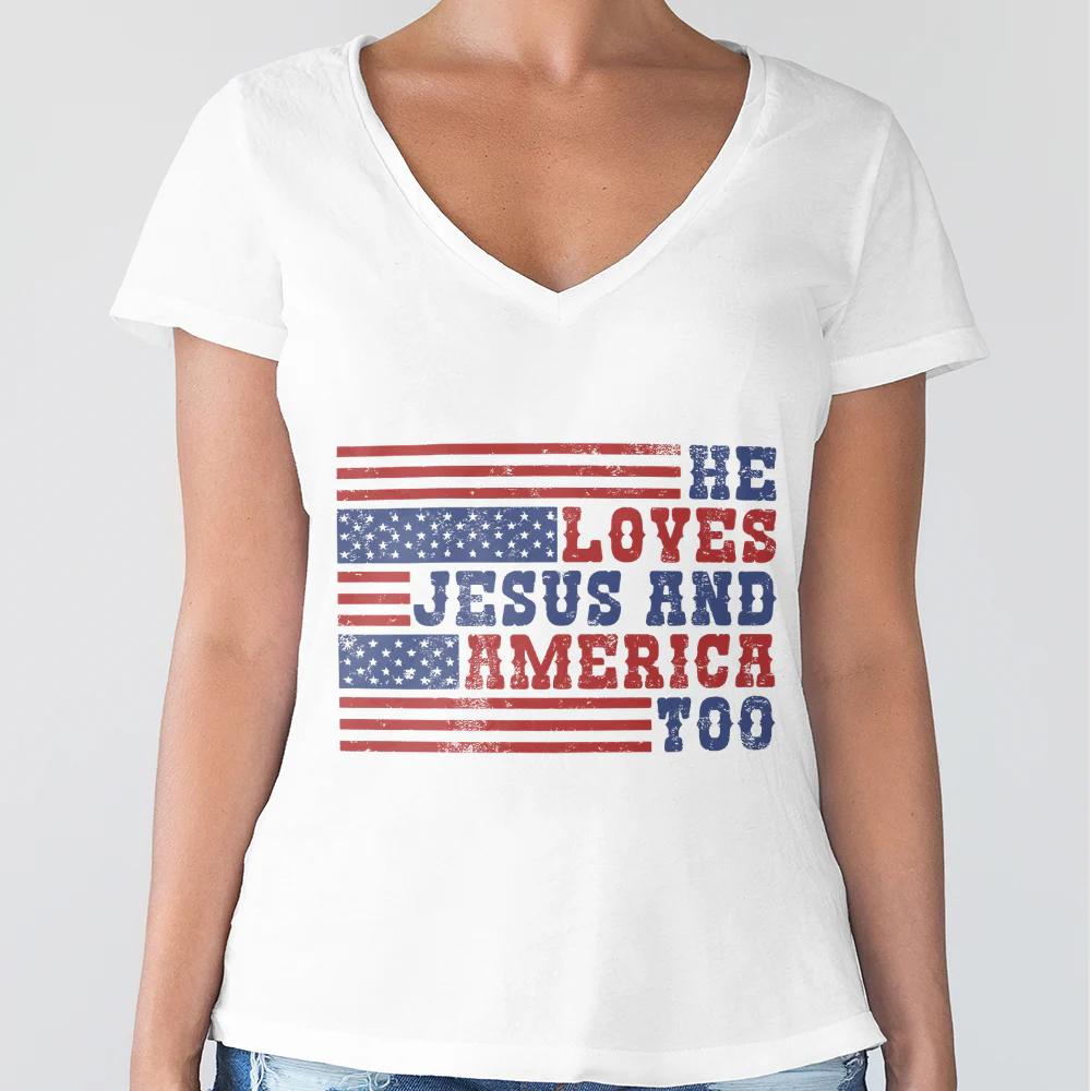 Personalised She Loves Jesus And America Too Bright Shirt LM32 897943 - Image 7