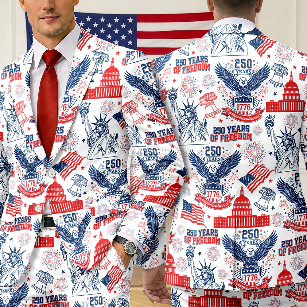 Personalized 250 Years Of Freedom America Men's Suit CH07 911034 - Image 3
