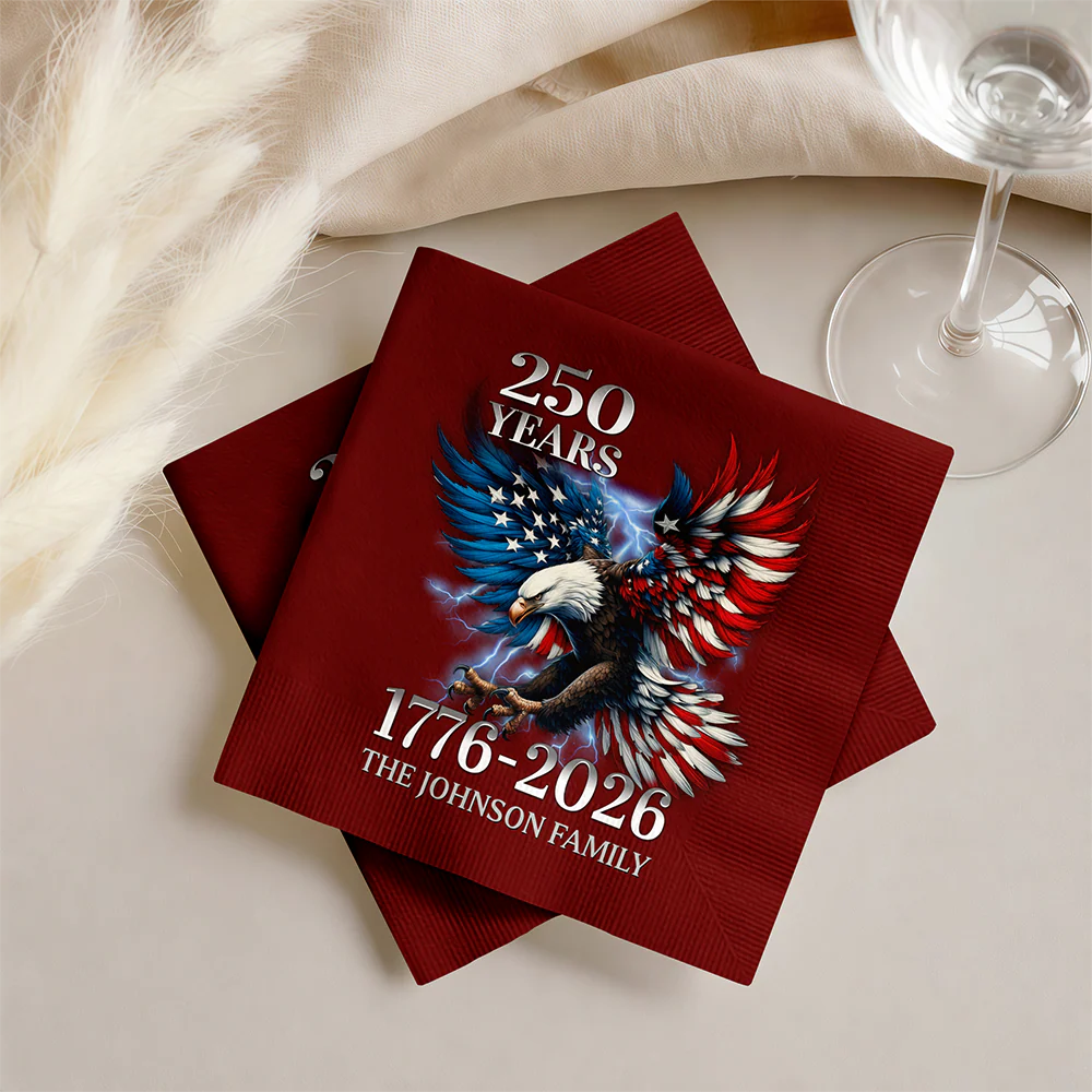 Personalized 250th Anniversary Eagle Patriotic Napkins LM32 899995 - Image 5
